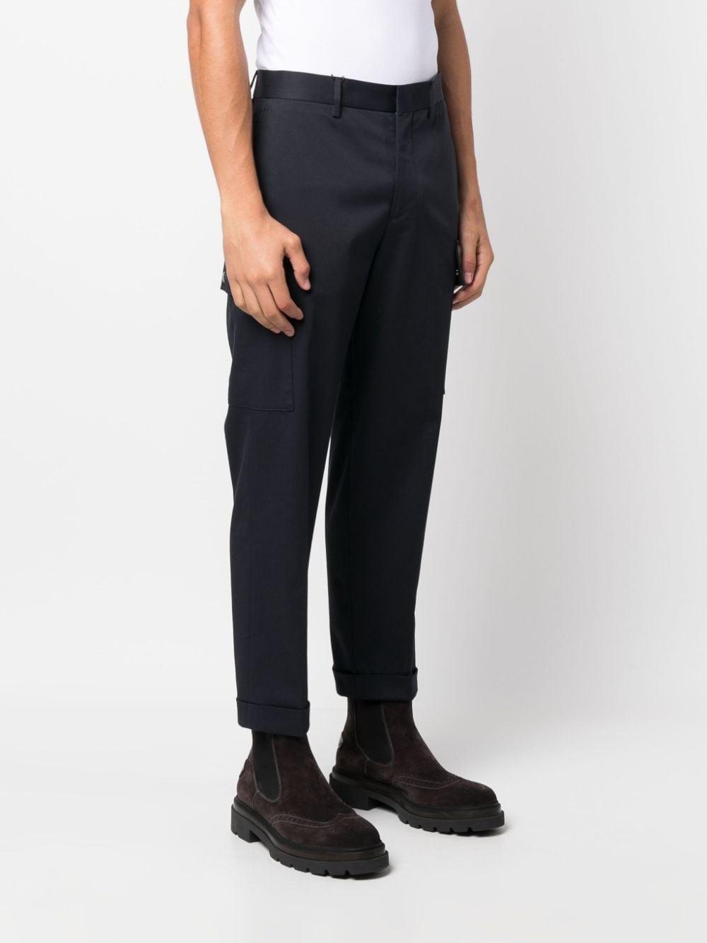 Pegaso-motif cropped cargo trousers - 3