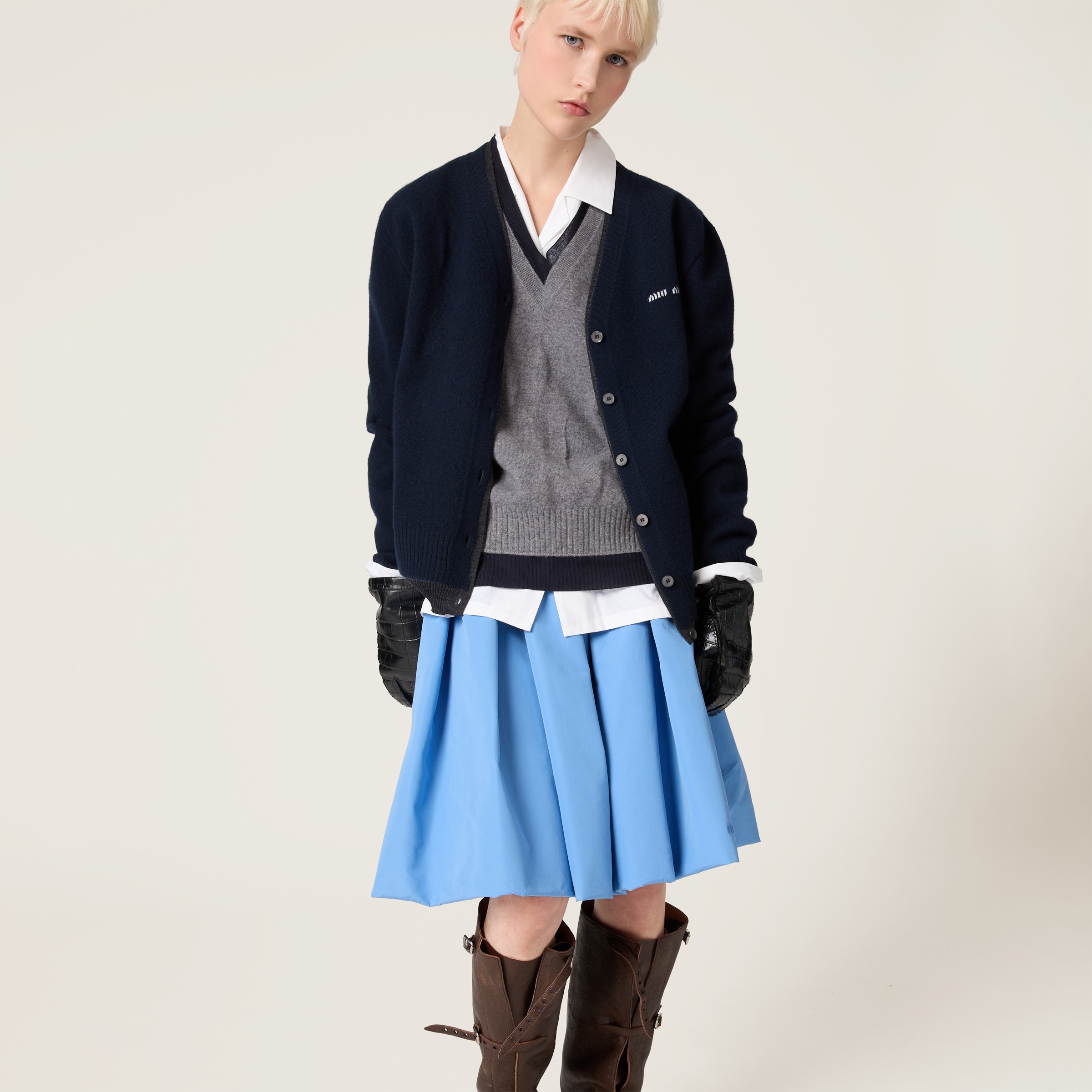 Silk cashmere cardigan sweater - 5