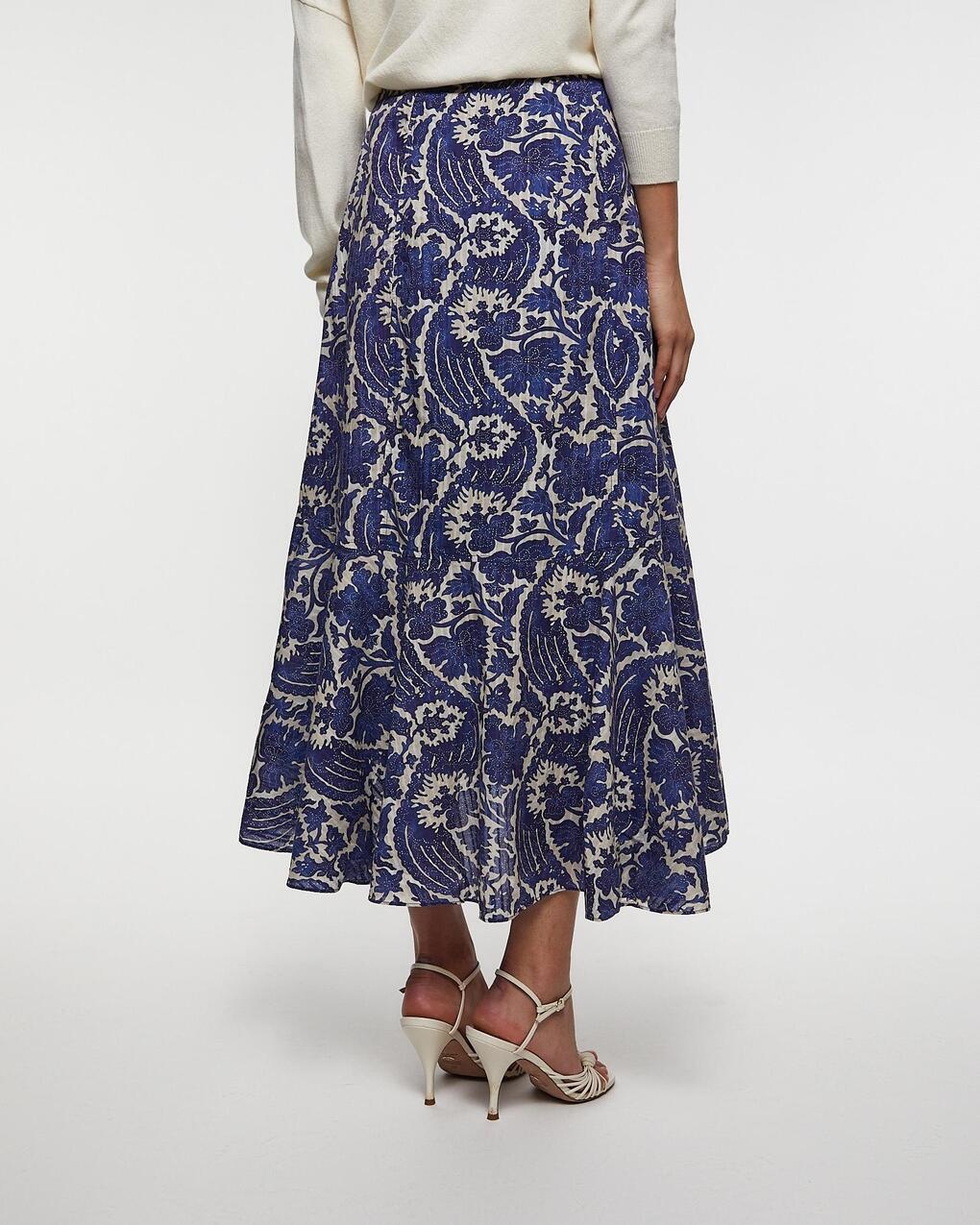 Skirt Sabina Faux Wrap  Blue - 4