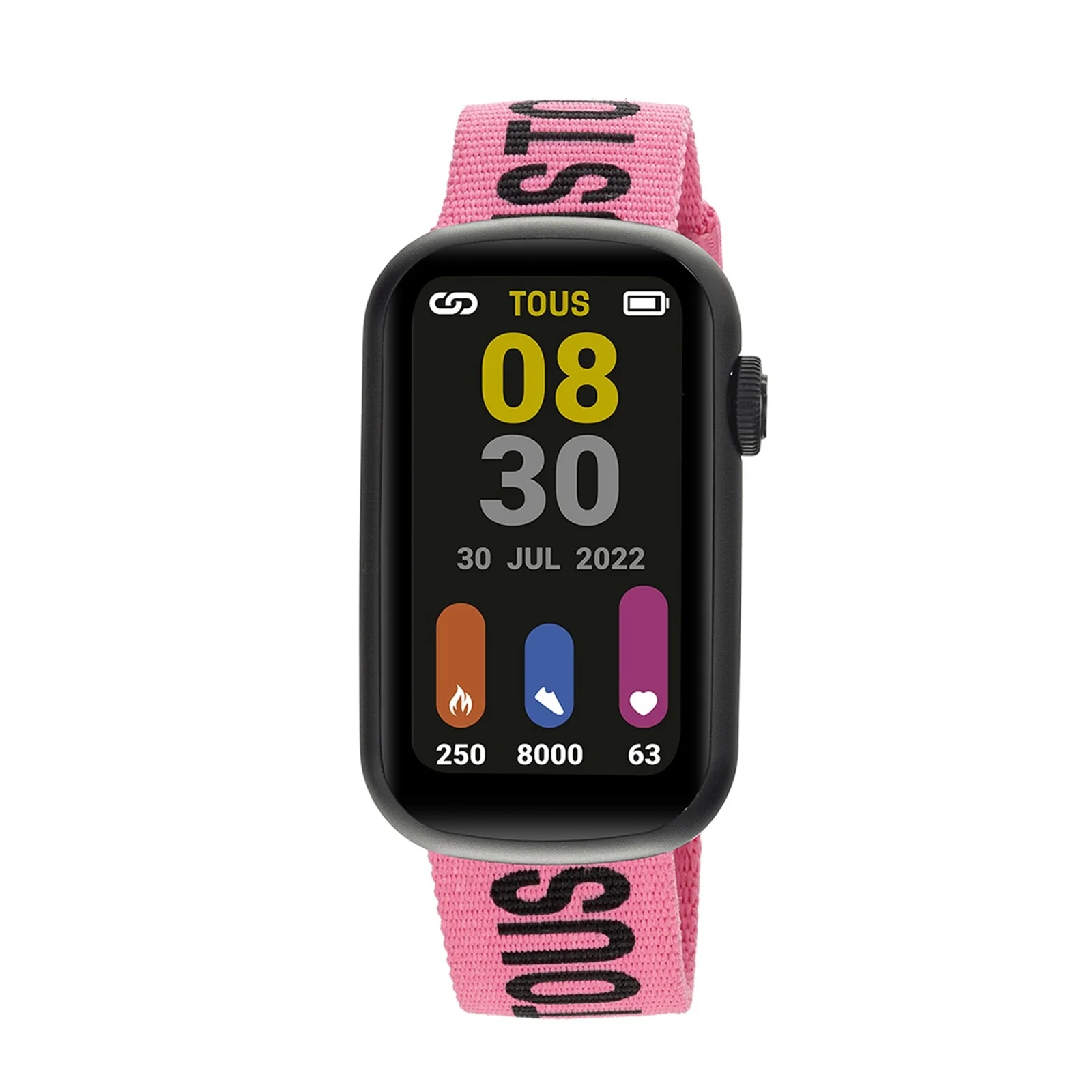 Smartwatch with nylon strap and black silicone strap T-Band - 1