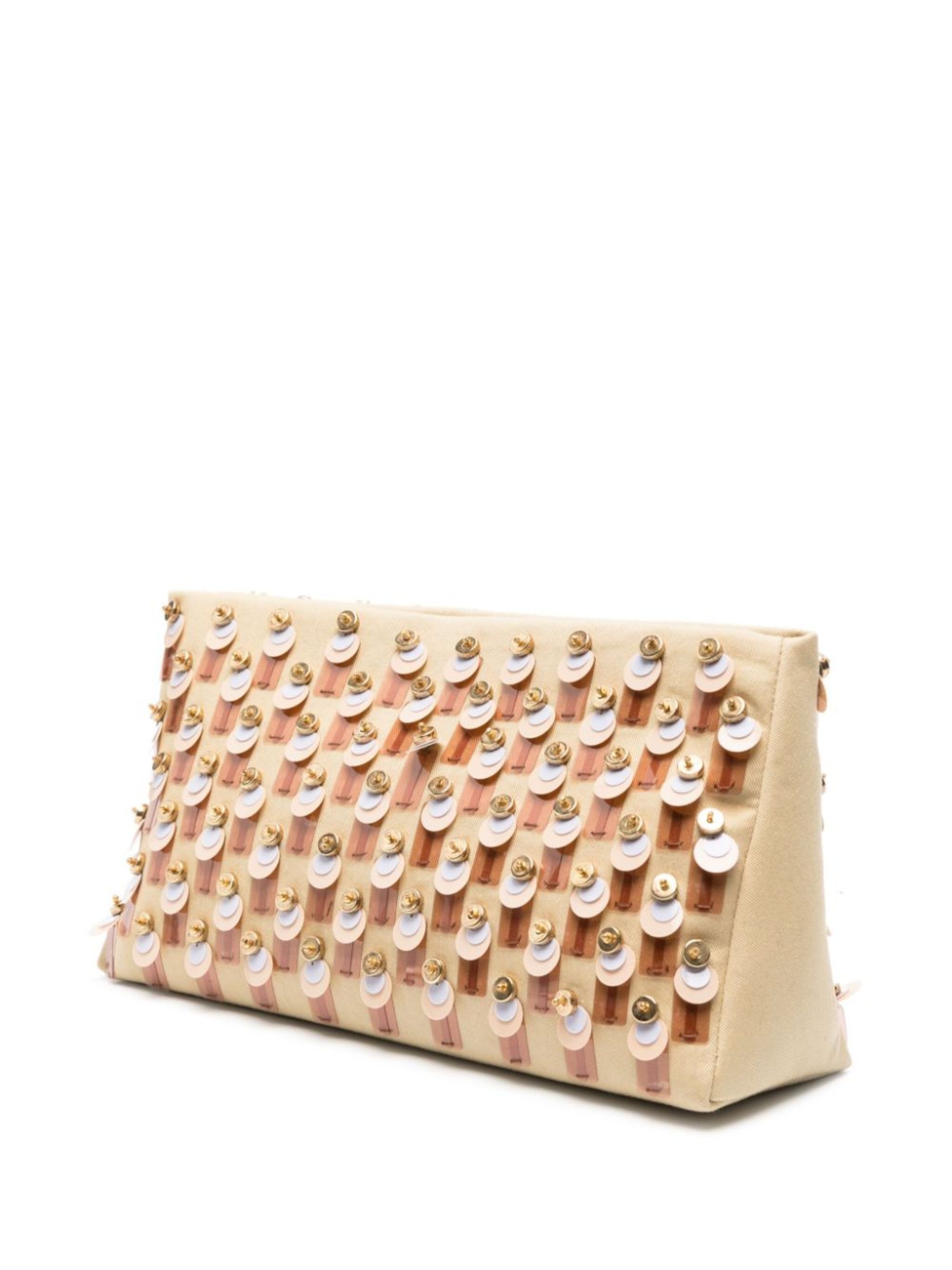 sequin-embellished clutch bag - 3