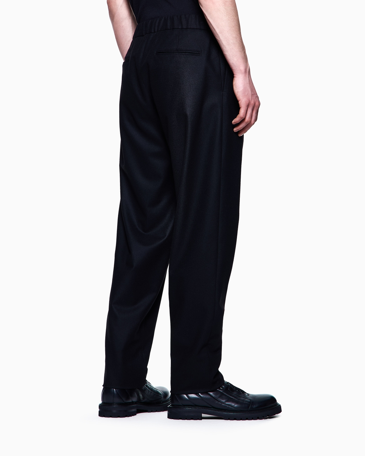 SINGLE-PLEAT CASHMERE DRAP TROUSERS - 3