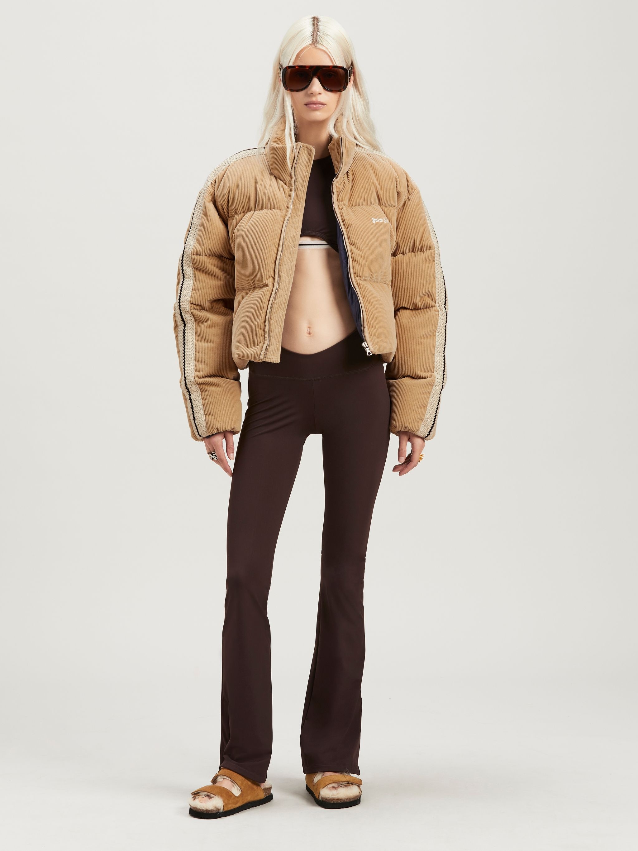 Corduroy Crop Down Jacket - 2