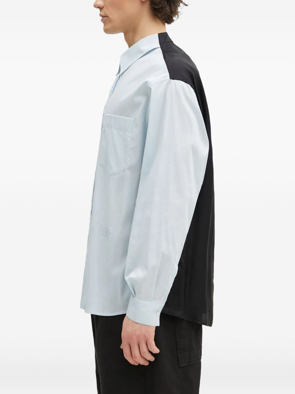 panelled chain-detail shirt - 3