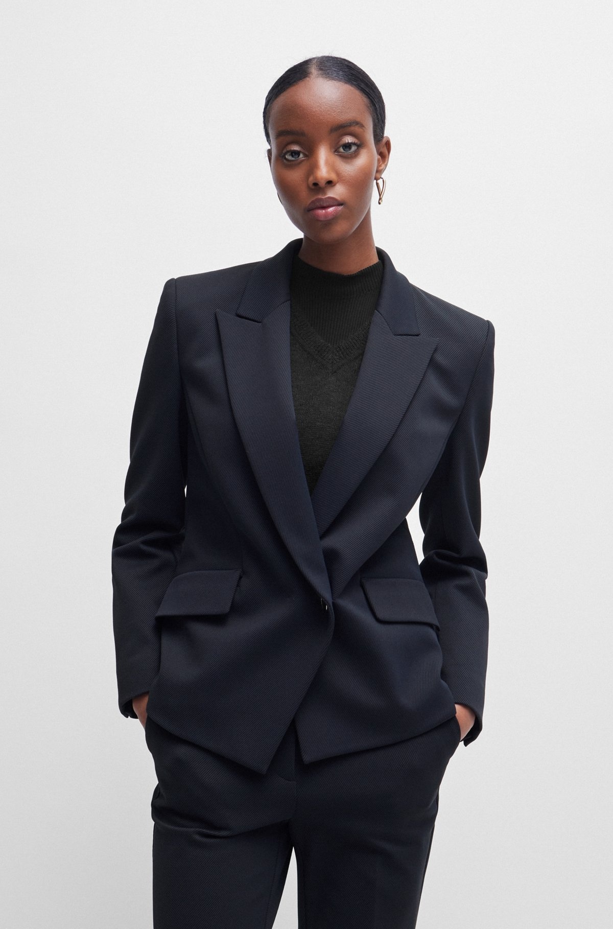 REGULAR-FIT JACKET IN STRETCH TWILL - 2