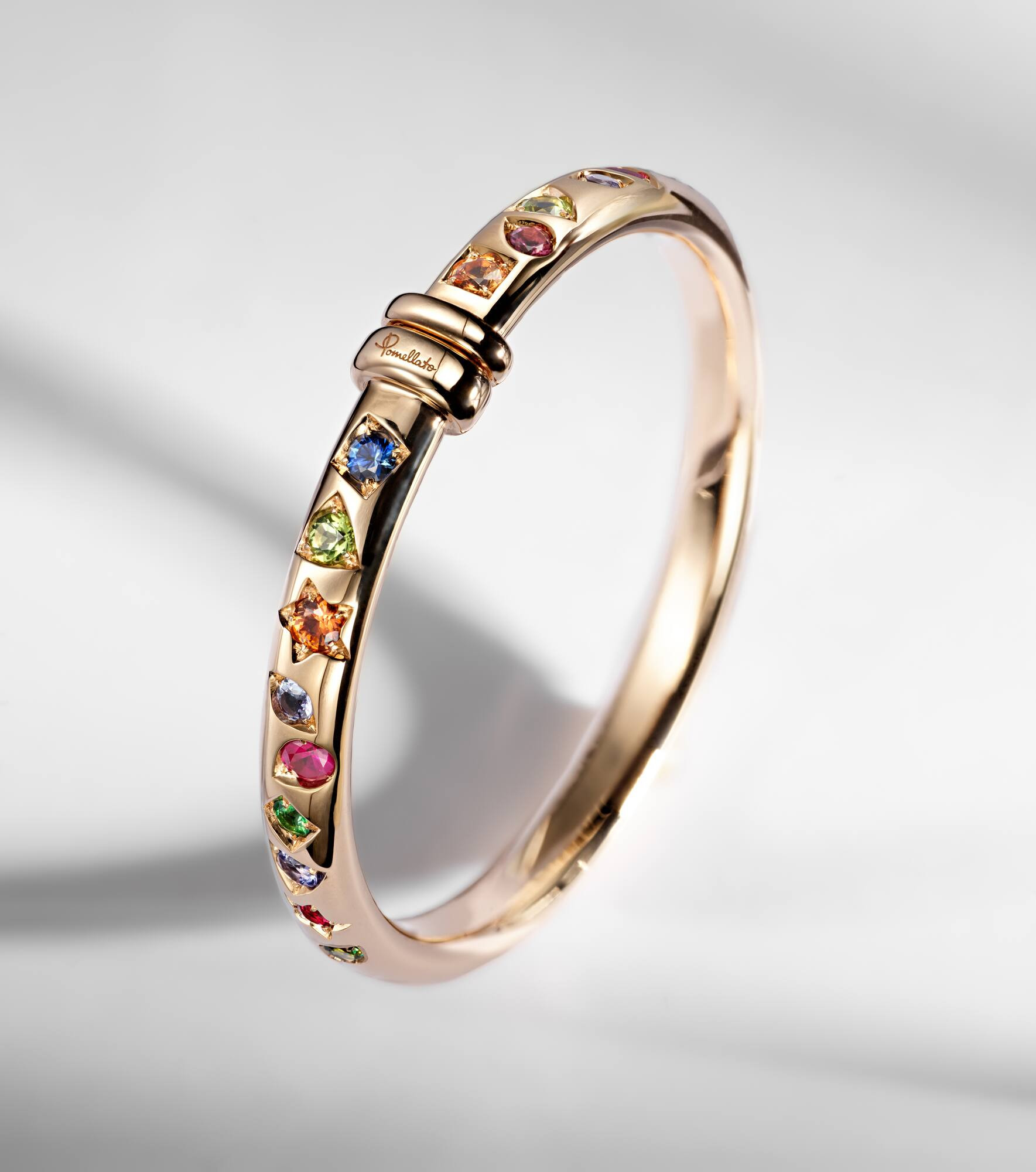 Iconica 18kt rose gold chain bracelet with gemstones - 4