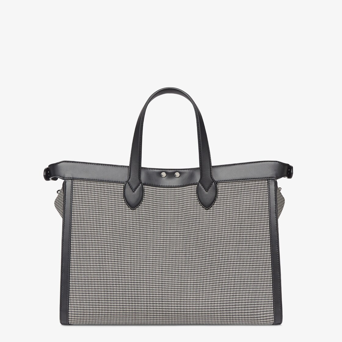 Peekaboo ISeeU Forty8 bag made of fabric with a black and white houndstooth micro motif embellished  - 4