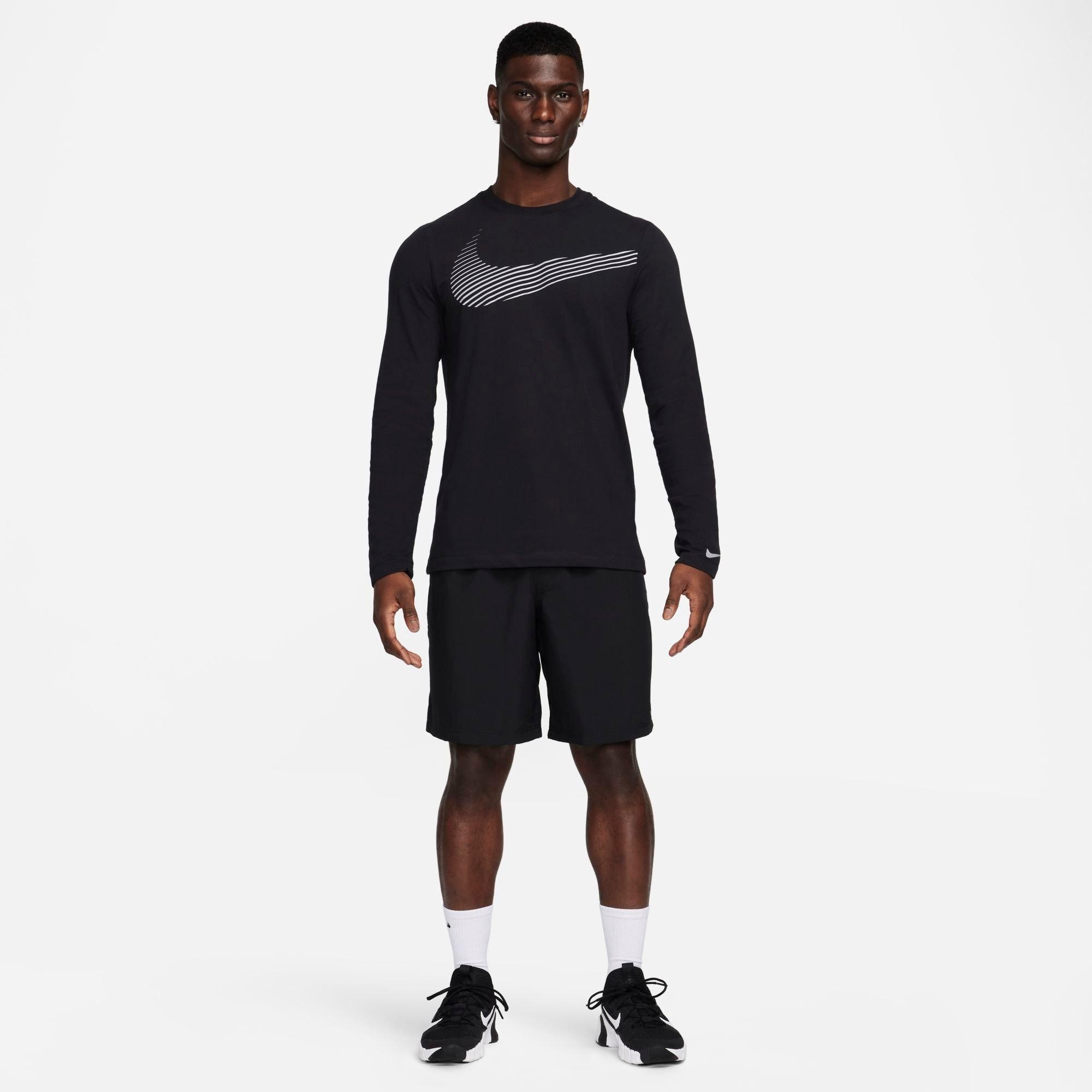 MEN'S NIKE DRI-FIT FITNESS LONG-SLEEVE T-SHIRT - 2