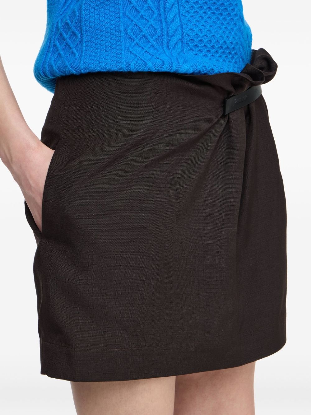 gathered mini skirt - 4