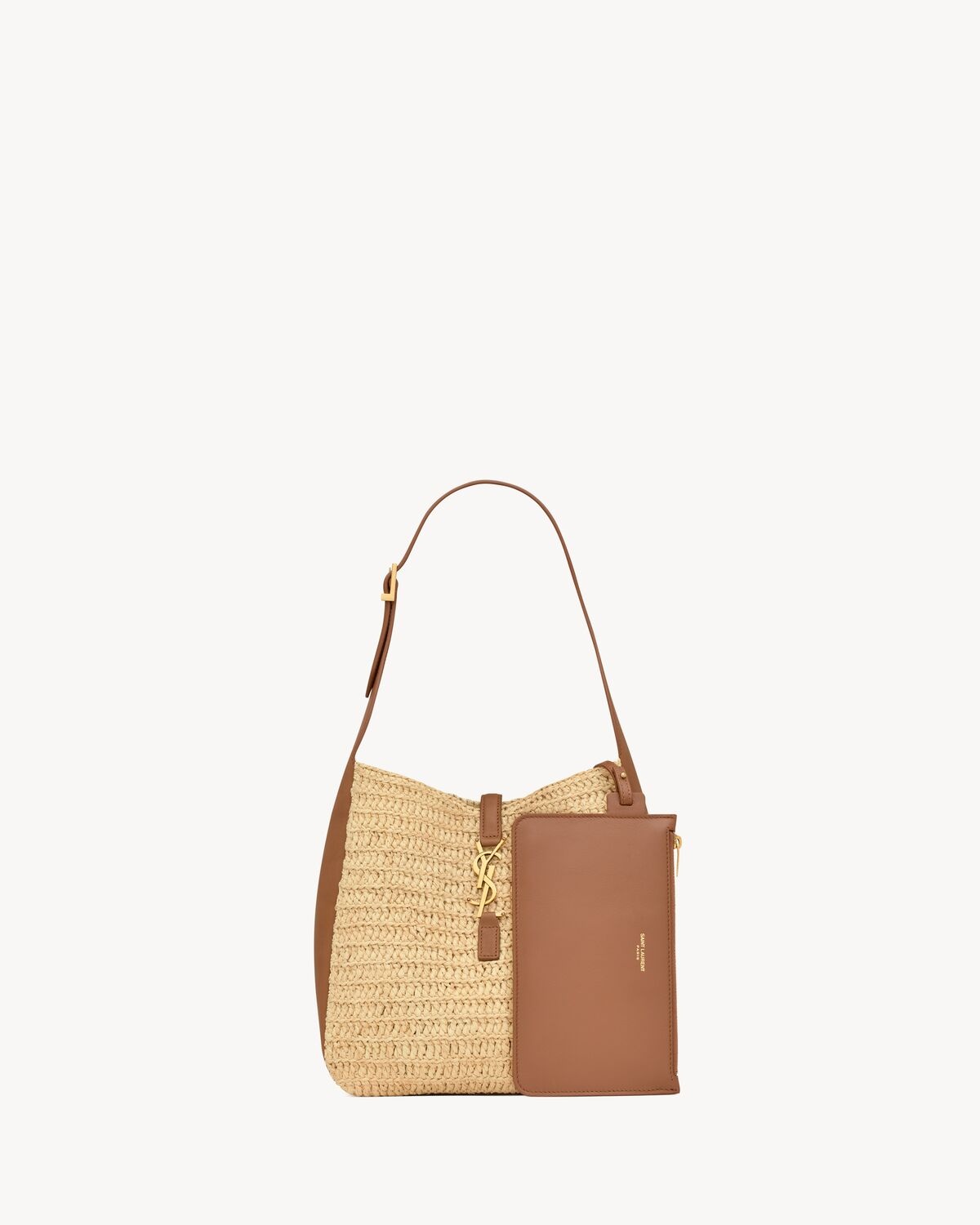 LE 5 À 7 SUPPLE SMALL IN RAFFIA AND LEATHER - 3