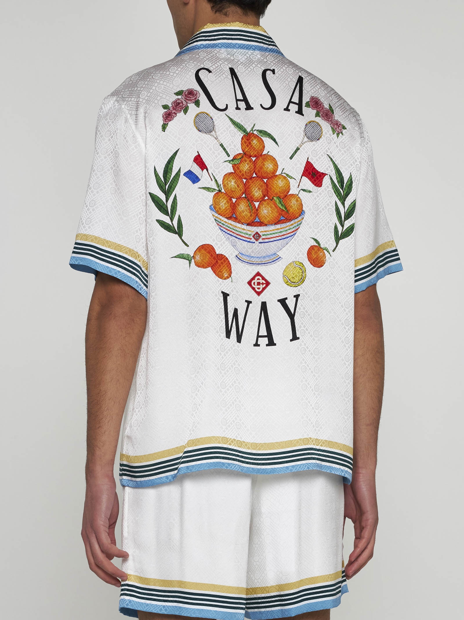Casa Way jacquard silk shirt - 4
