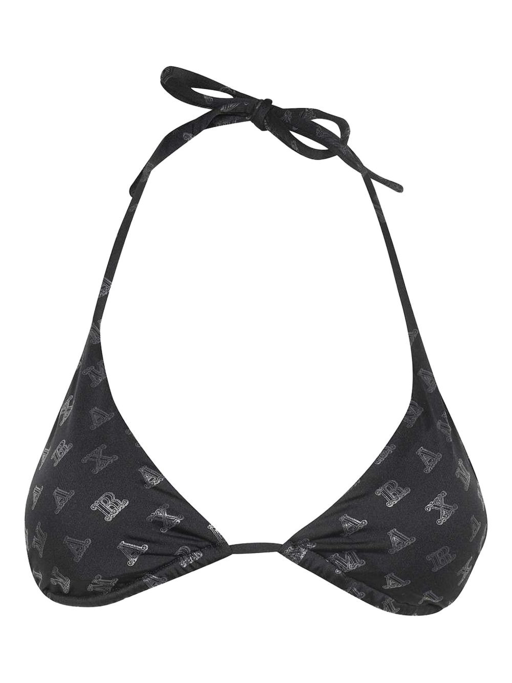 logo-print triangle bikini top - 1