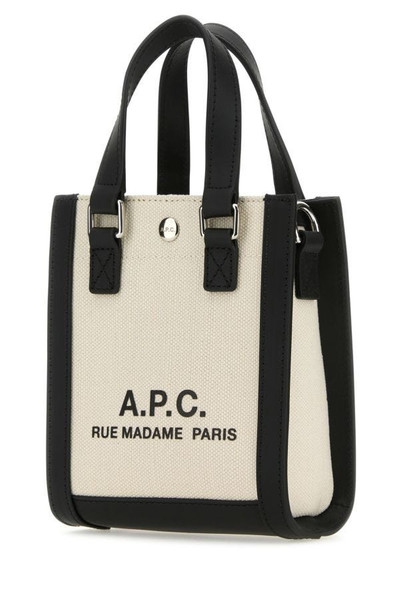 A.P.C. Two-tone canvas and leather Camille 2.0 mini handbag outlook