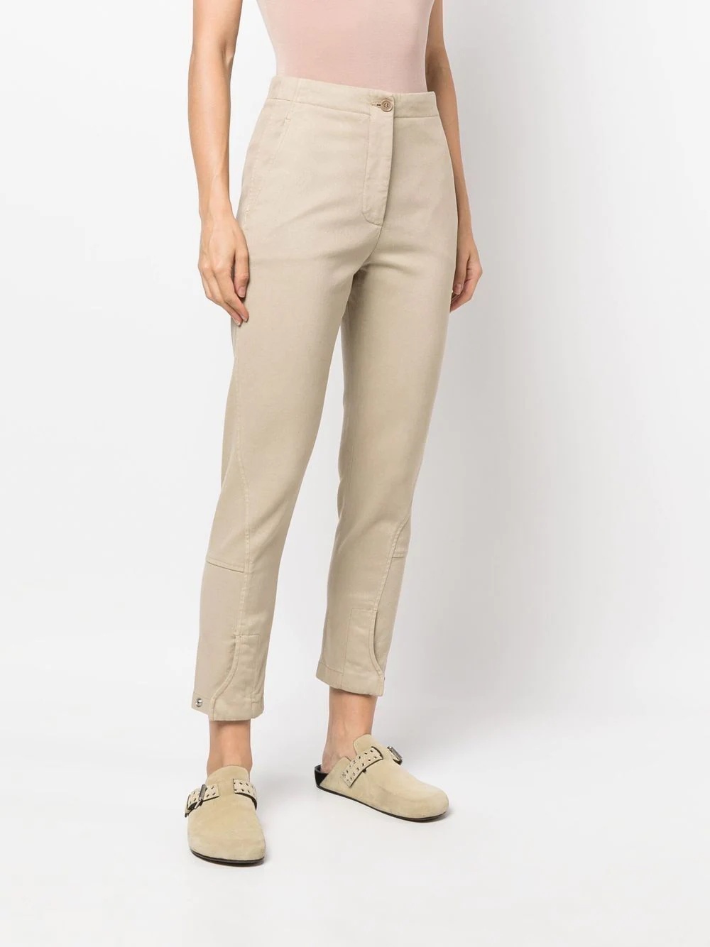 high-waisted wool trousers - 3