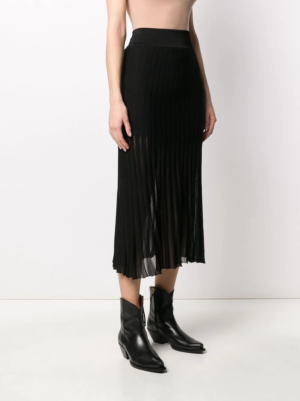 pleated midi skirt - 3