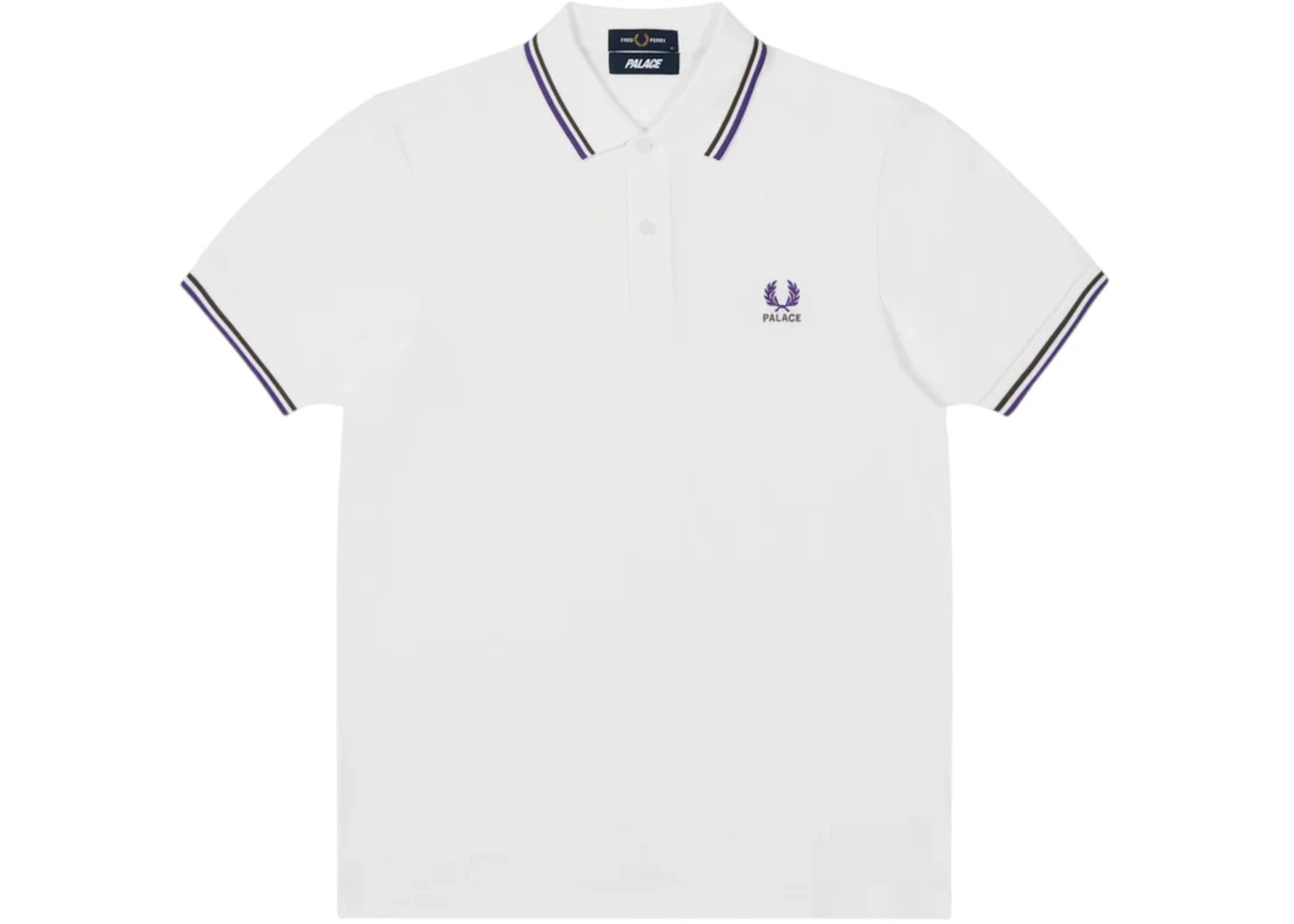 Palace Fred Perry Shirt White - 1