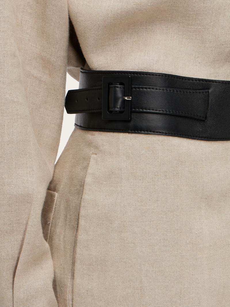 Linen trouser with eco-leather belt 7