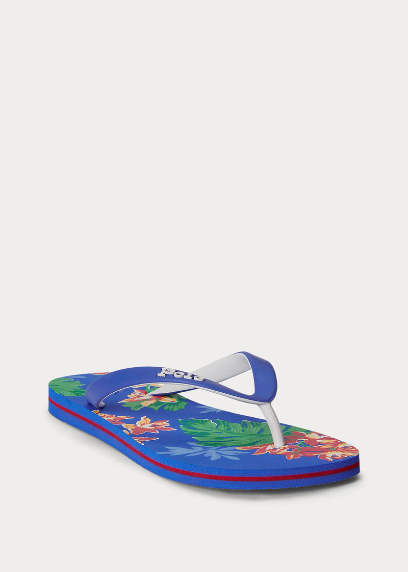 Polo Ralph Lauren Bolt Tropical-Print Flip-Flop outlook