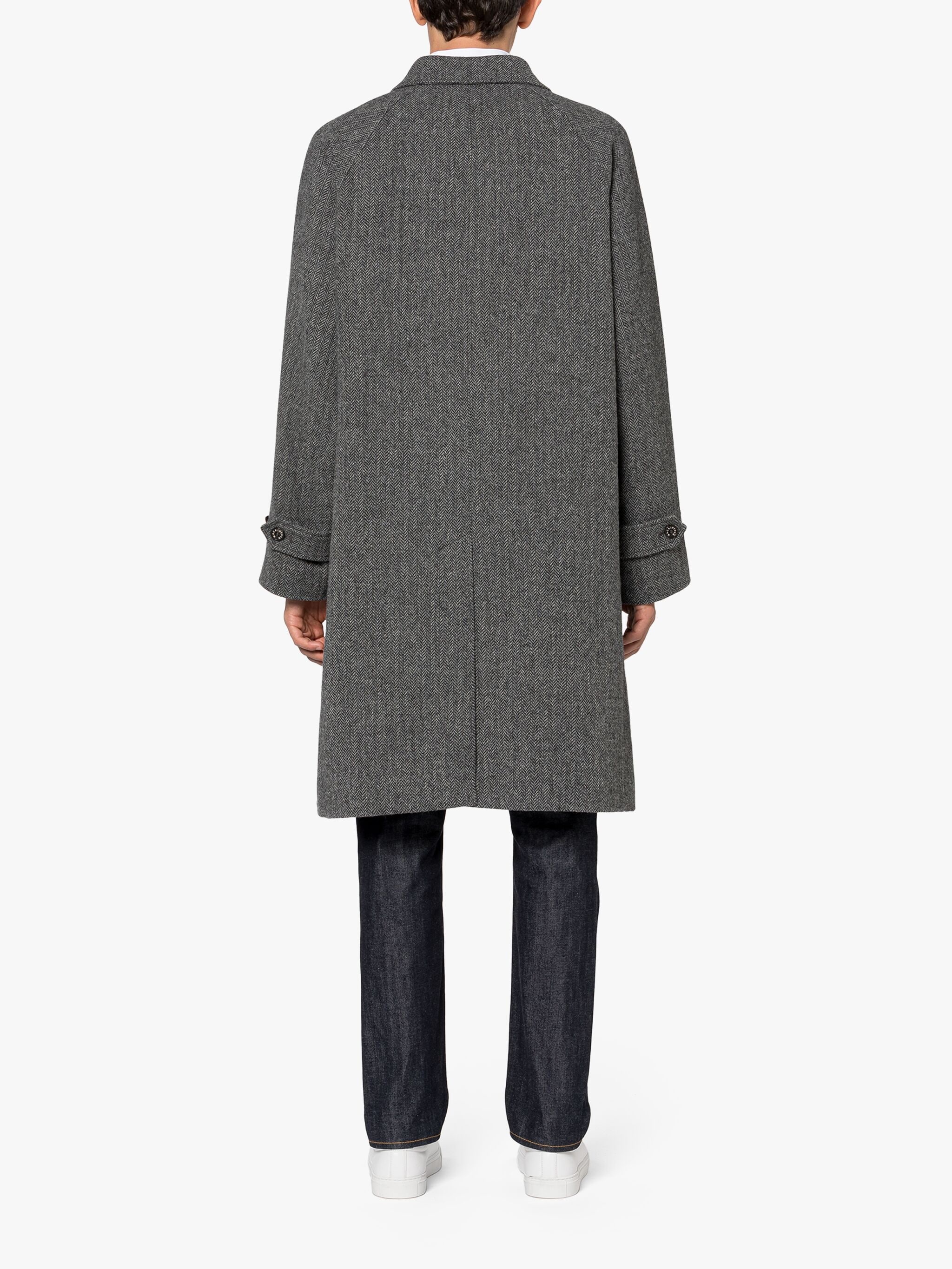 BELFORD LIGHT GREY WOOL BALMACAAN COAT - 2