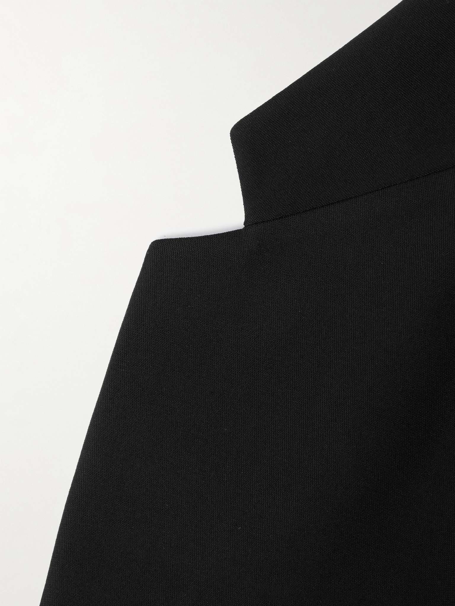 Double-Breasted Cropped Wool-Gabardine Blazer - 3