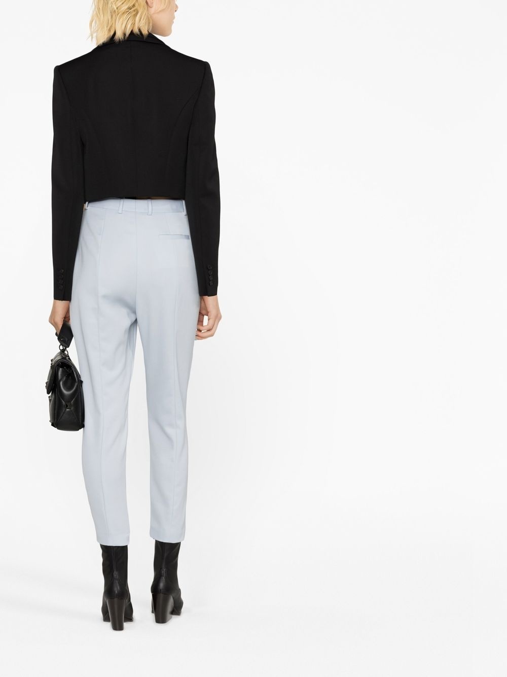 cropped wool blazer - 4
