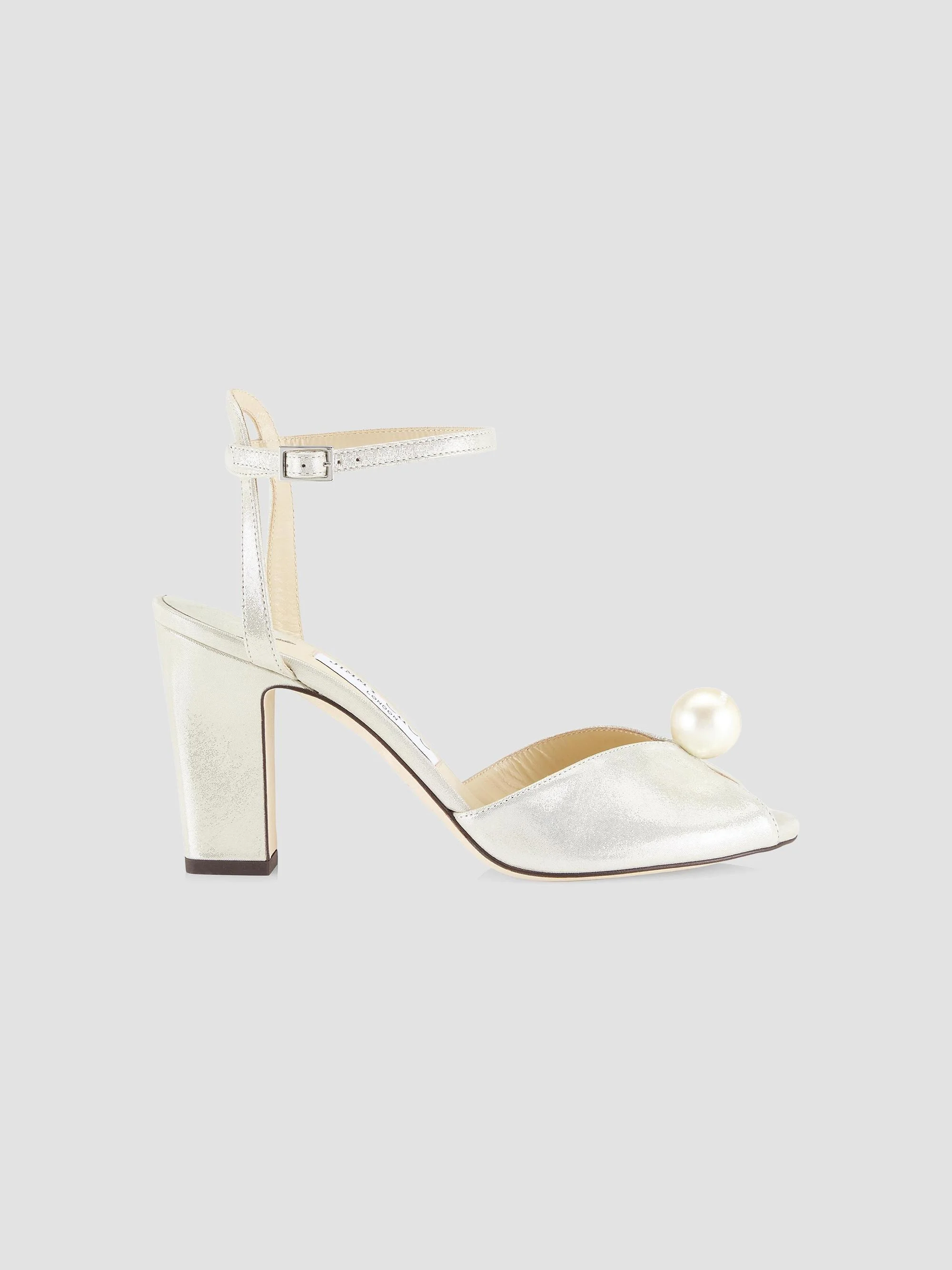 Women's Sacaria 85MM Shimmer Suede Sandals - Champagne - 1
