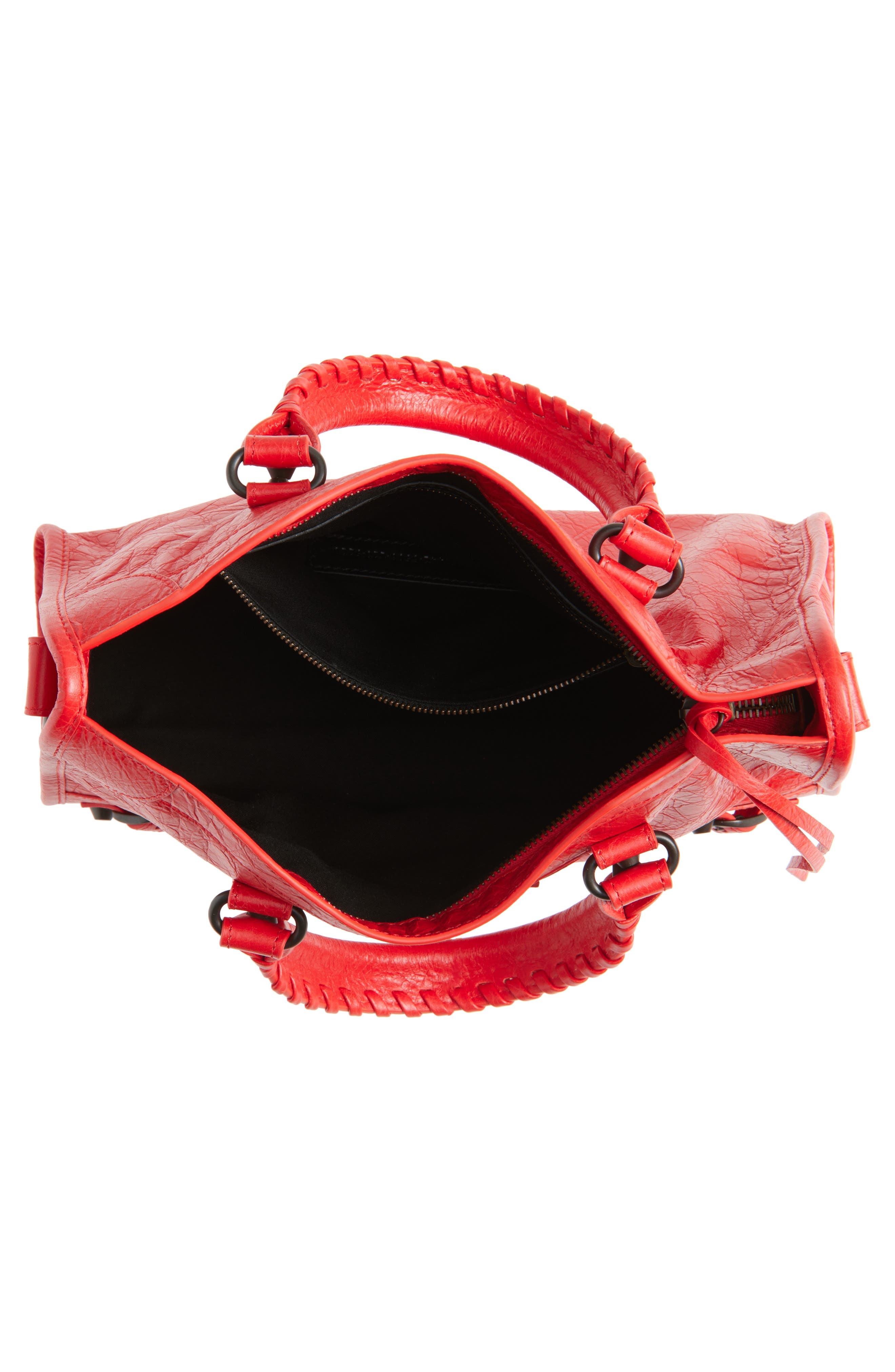 Balenciaga Small Le City Leather Satchel in 6506 Vermillion Red at Nordstrom - 5