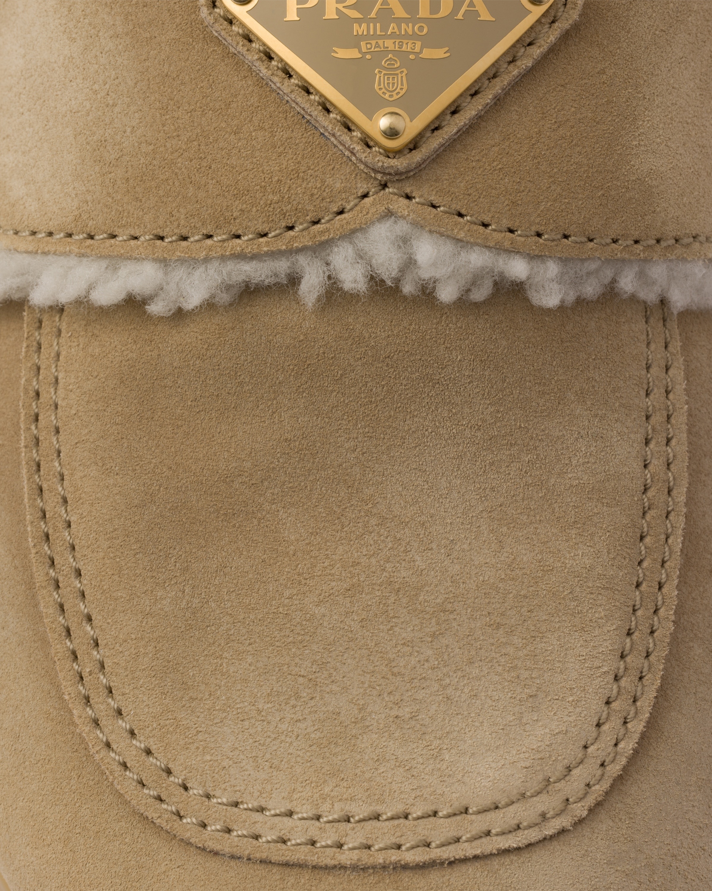 Suede and shearling slippers - 6