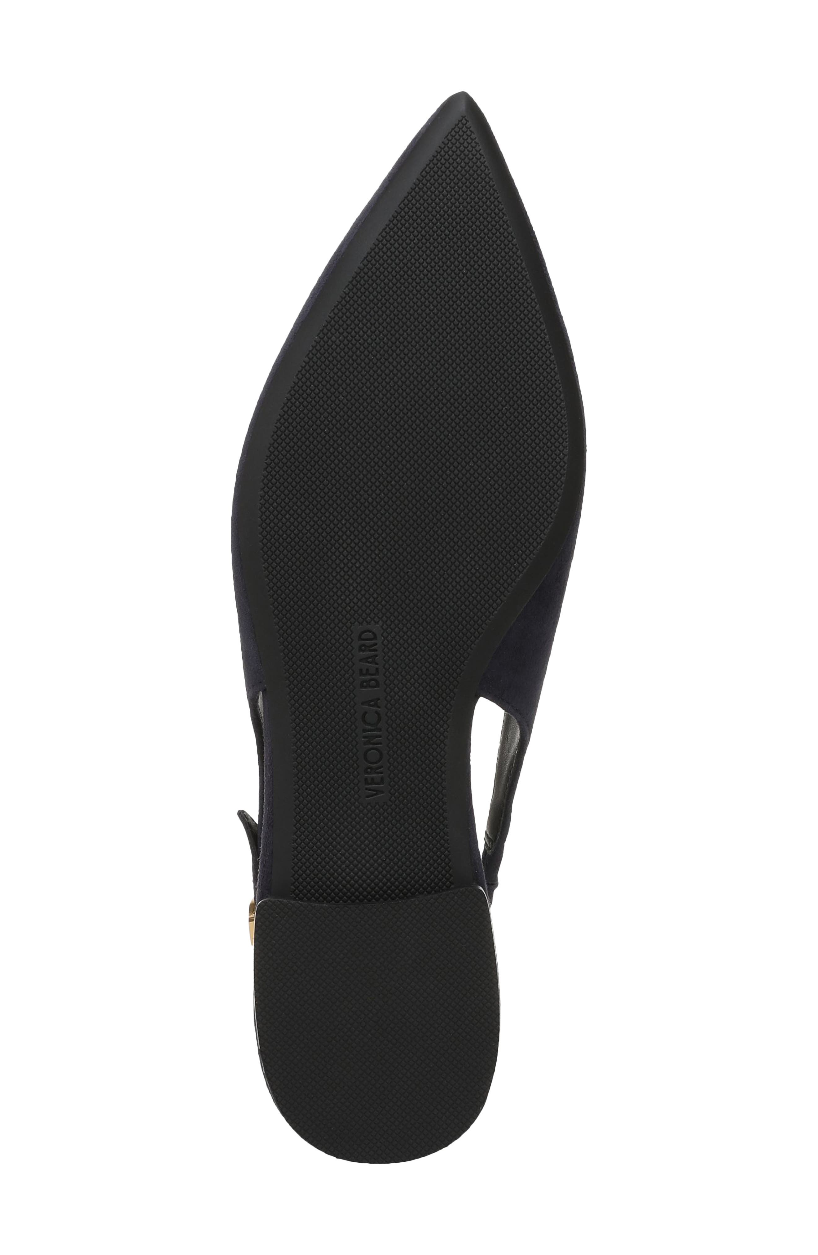 Veronica Beard Shina Slingback Pointed Toe Flat in Navy at Nordstrom - 6