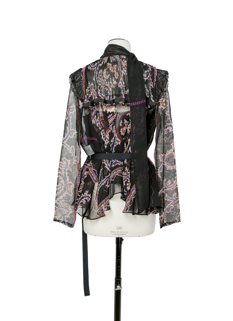 Paisley Print x Wool Knit Pullover 4