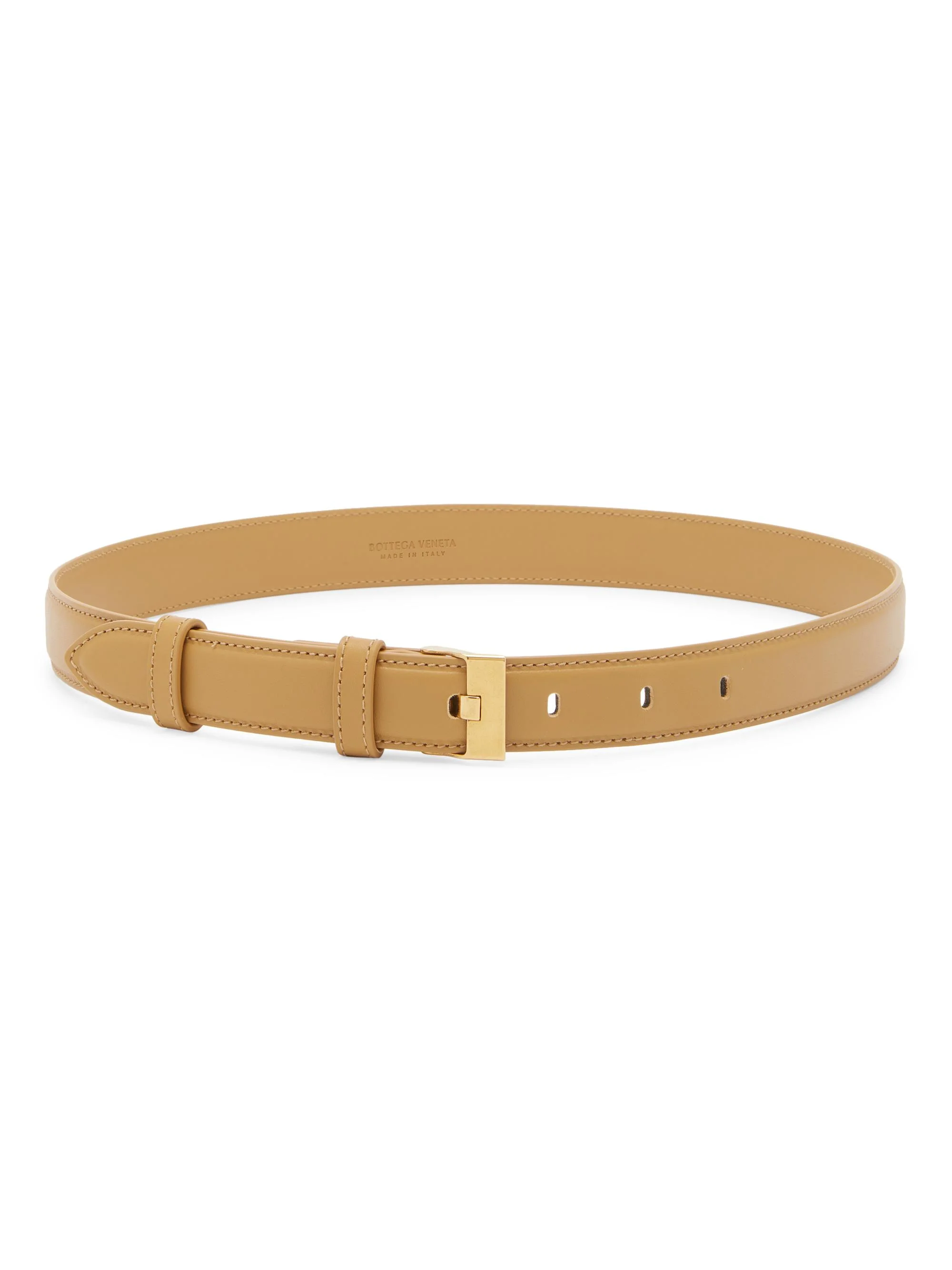 Women's Leather Belt - Dark Praline - 1