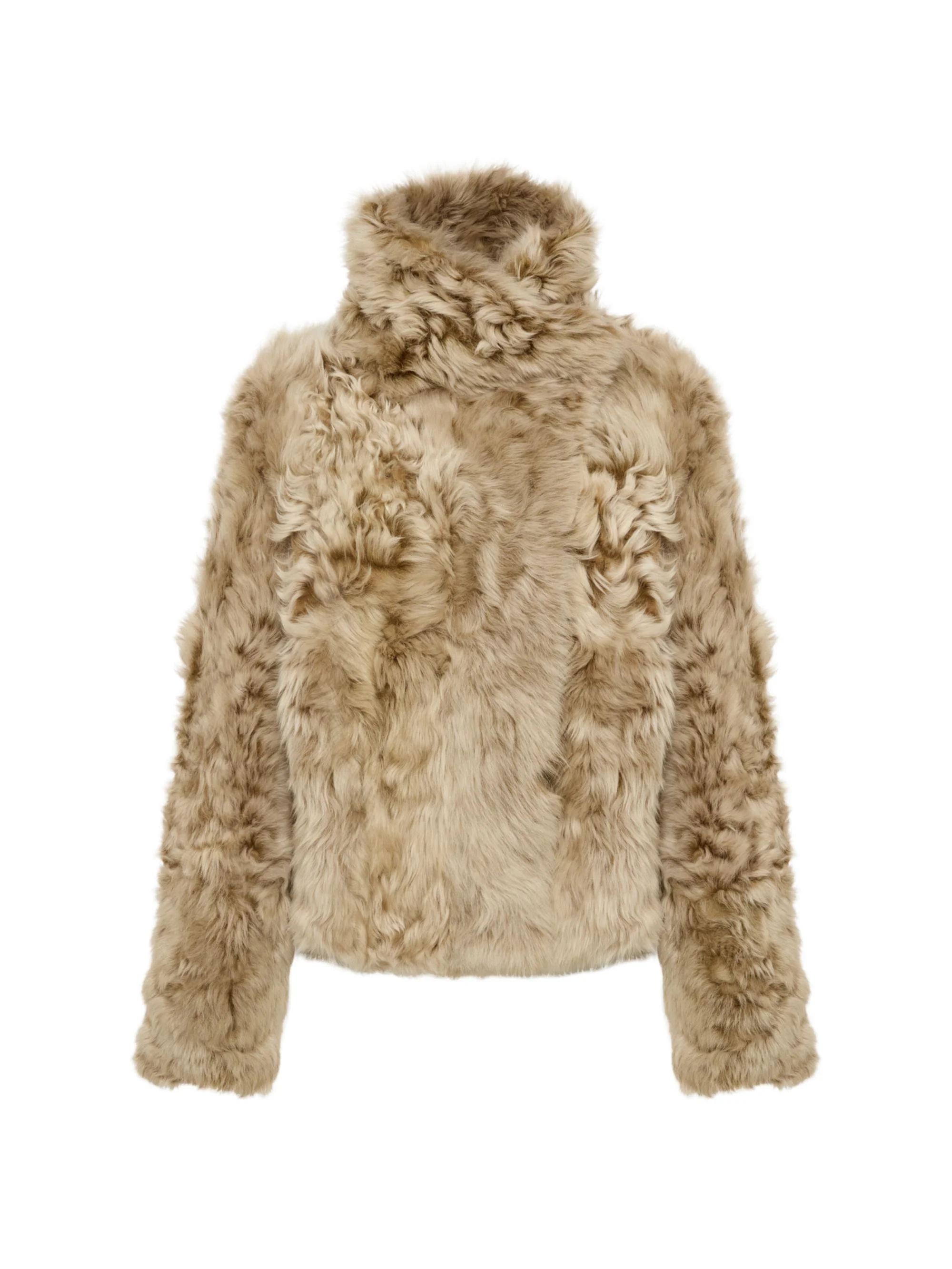 Women's Veste Reversible Leather & Shearling Jacket - Chai Latte - 1