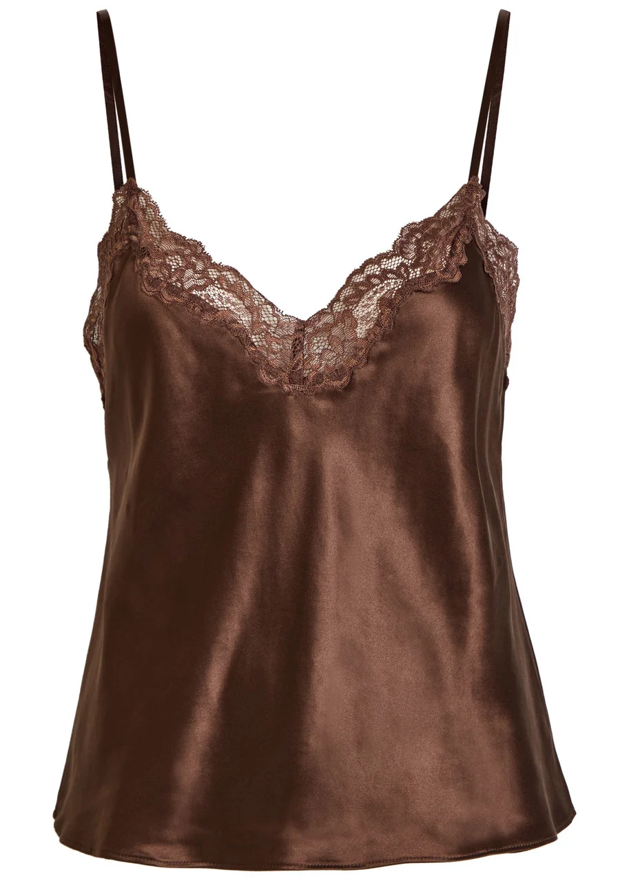 Reformation Teddy Lace-trim Silk Camisole top - 1