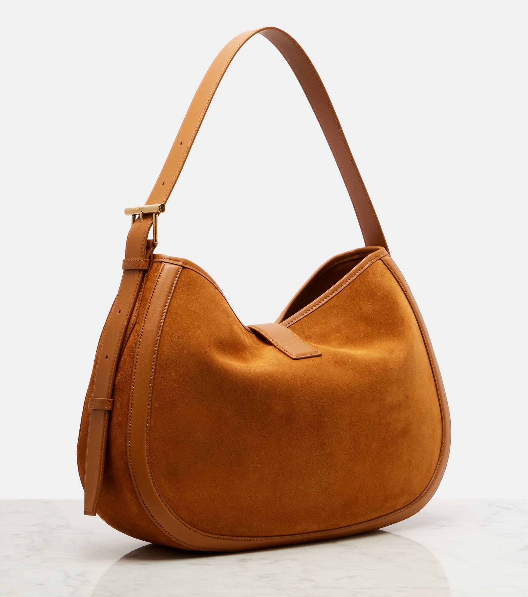 T-Bar Medium suede shoulder bag - 4