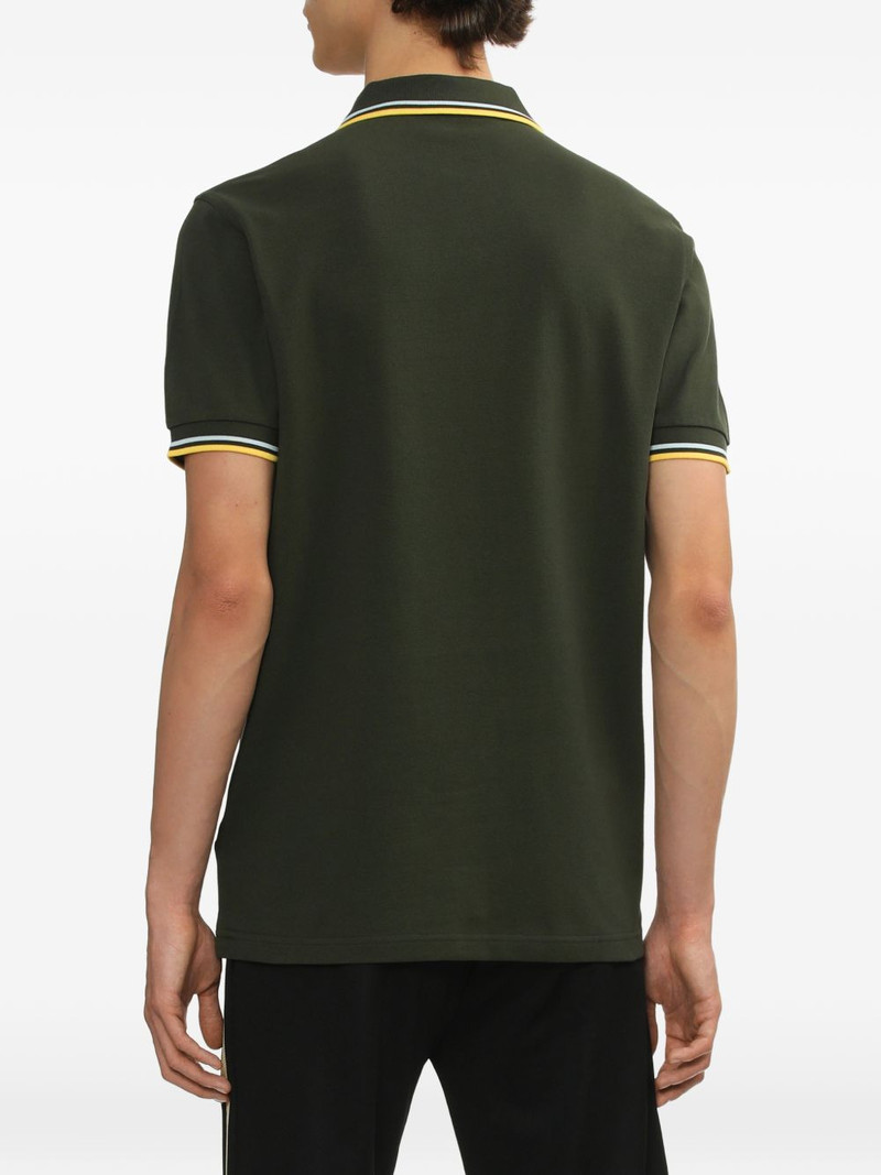 laurel-wreath striped polo shirt 4