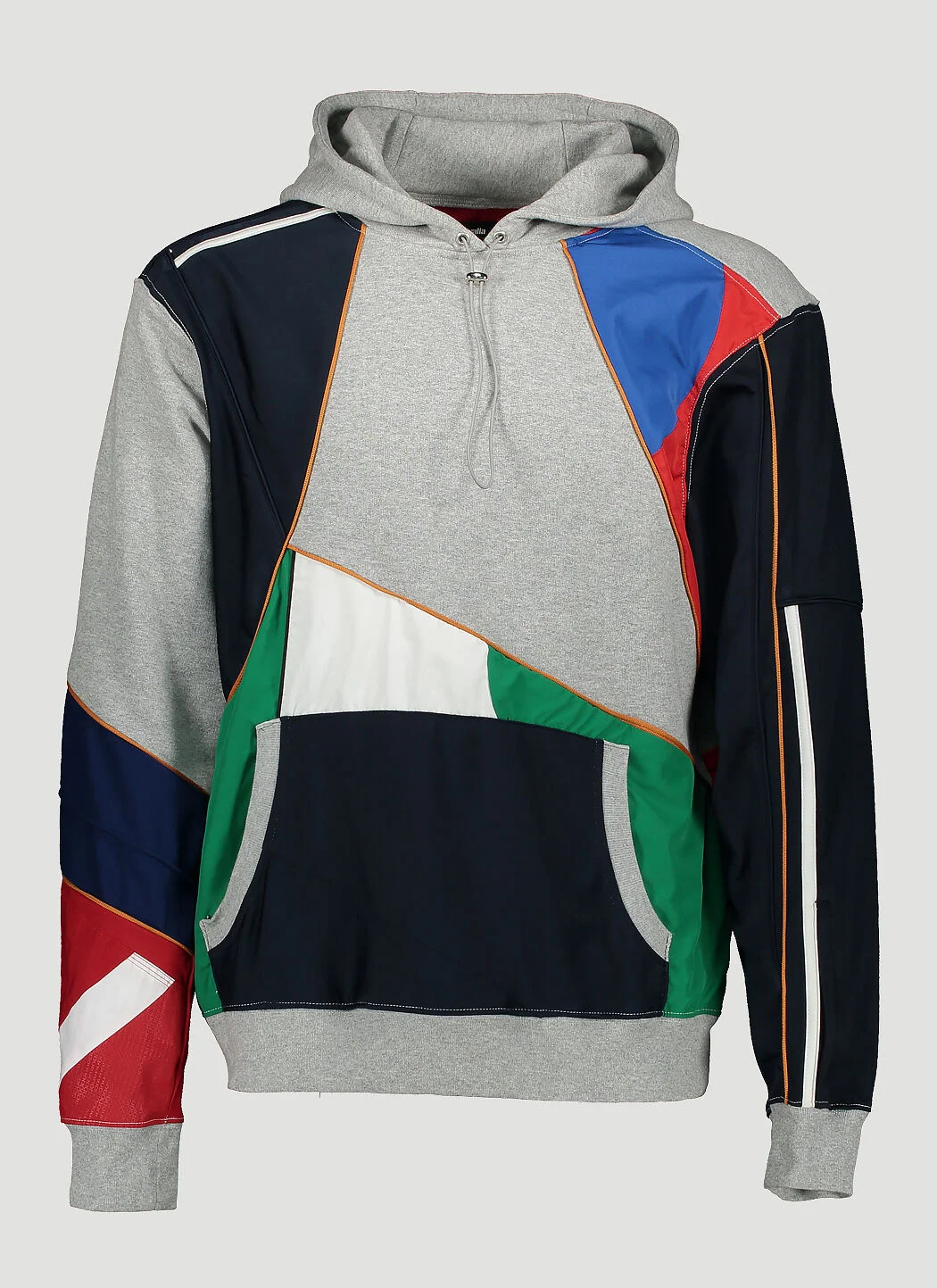 Patchwork Hooded Sweater - 1