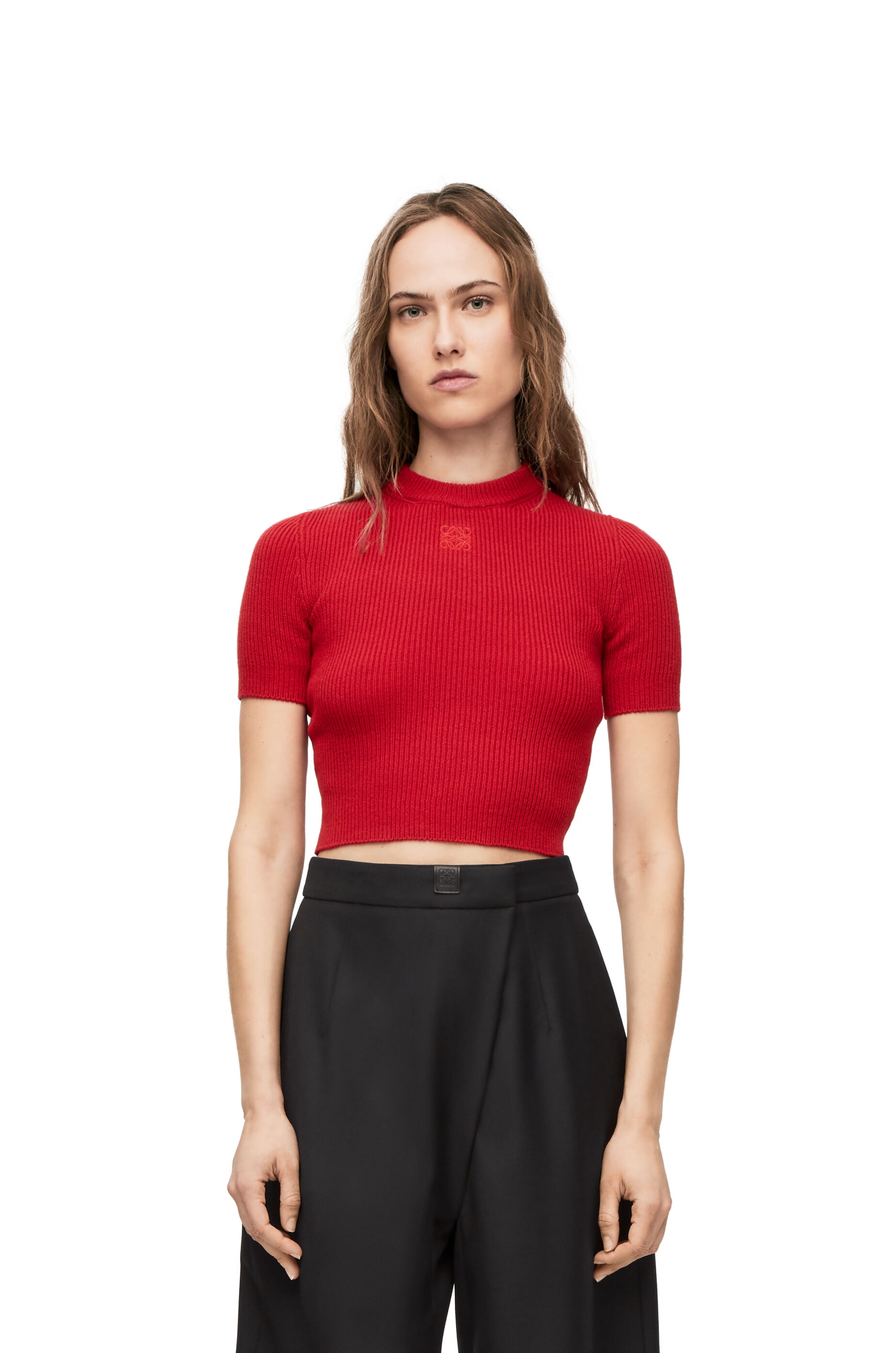 Cropped sweater in cashmere - 3