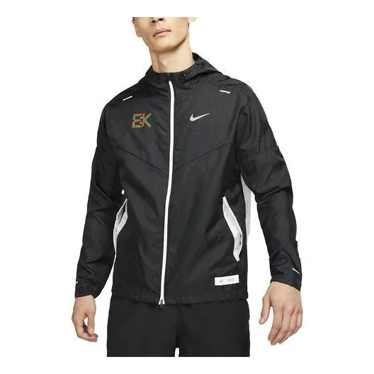 Nike Windrunner Eliud Kipchoge Running Casual Sports Hooded Jacket Black DD9039-010 - 1