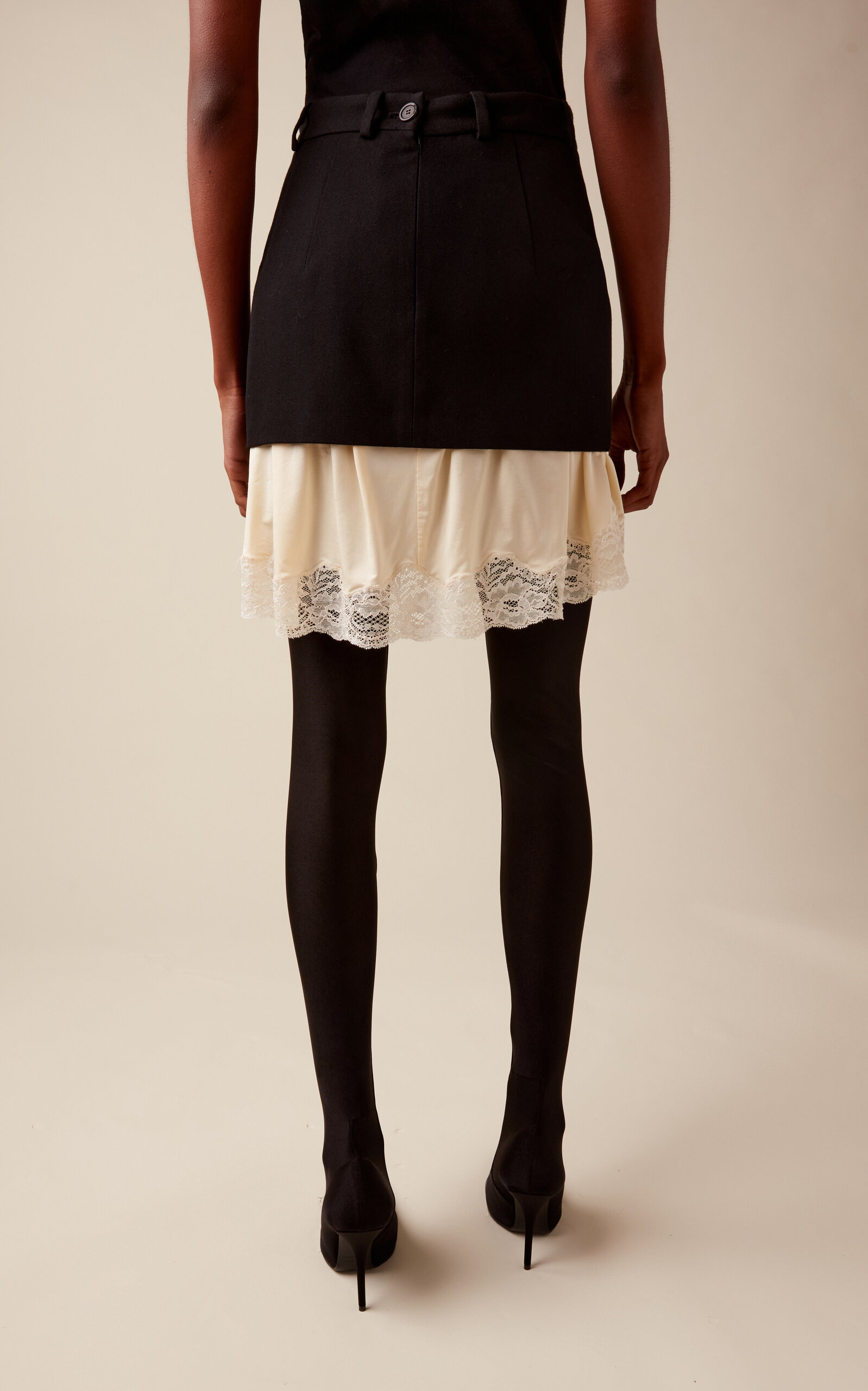 Lingerie Mini Skirt black - 4