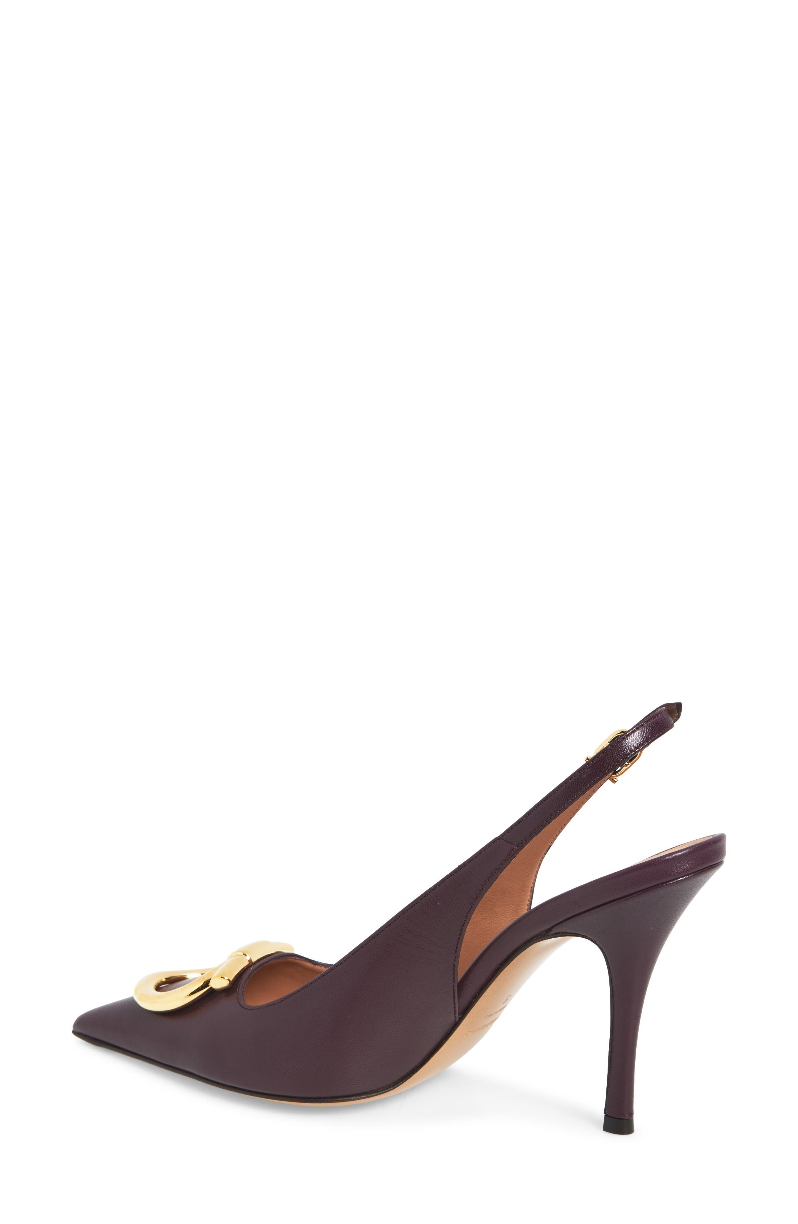 FERRAGAMO Sara Pointed Toe Slingback Pump in Oxblood at Nordstrom - 2
