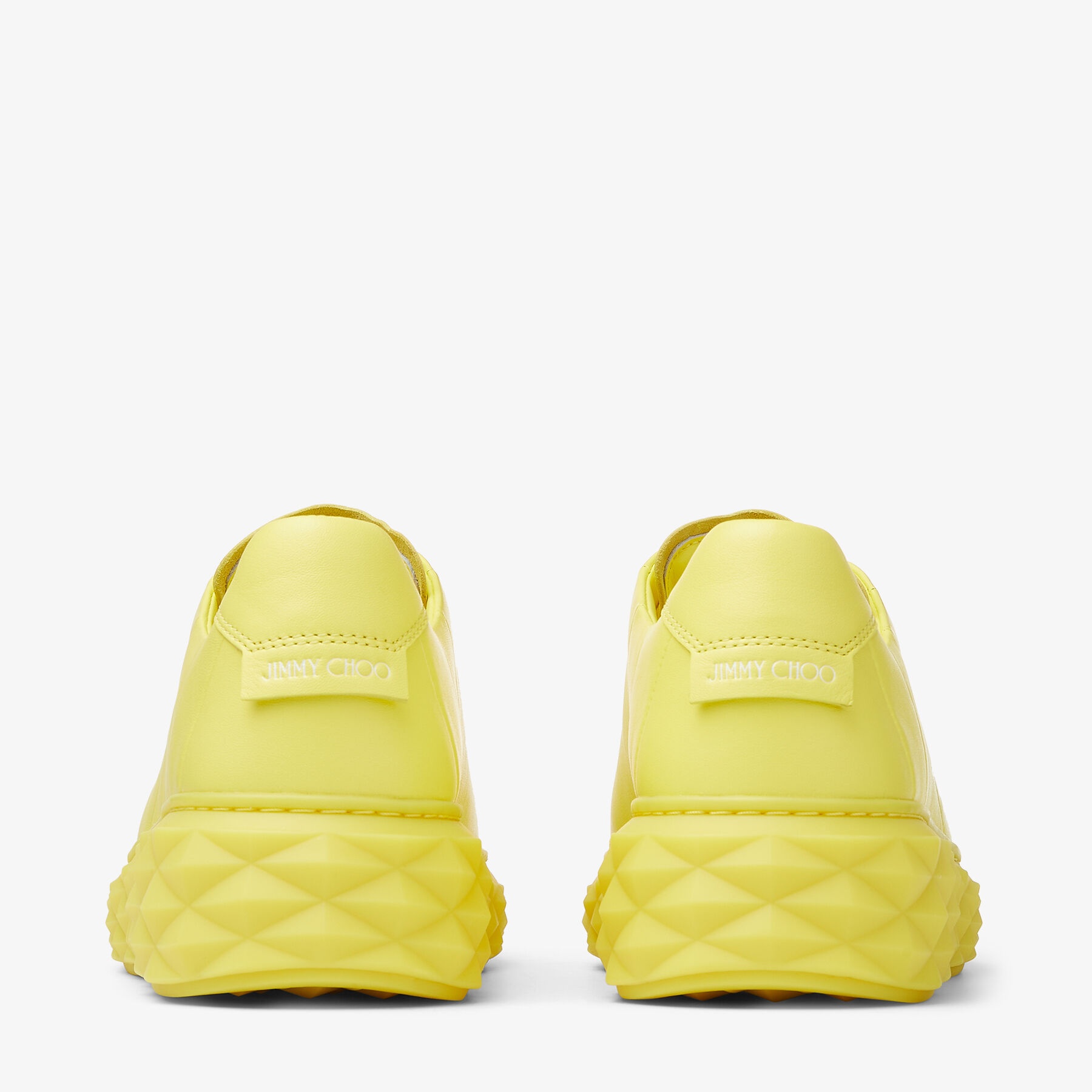 Diamond Light Maxi/F
Soft Yellow Nappa Leather Low-Top Trainers with Platform Sole - 6