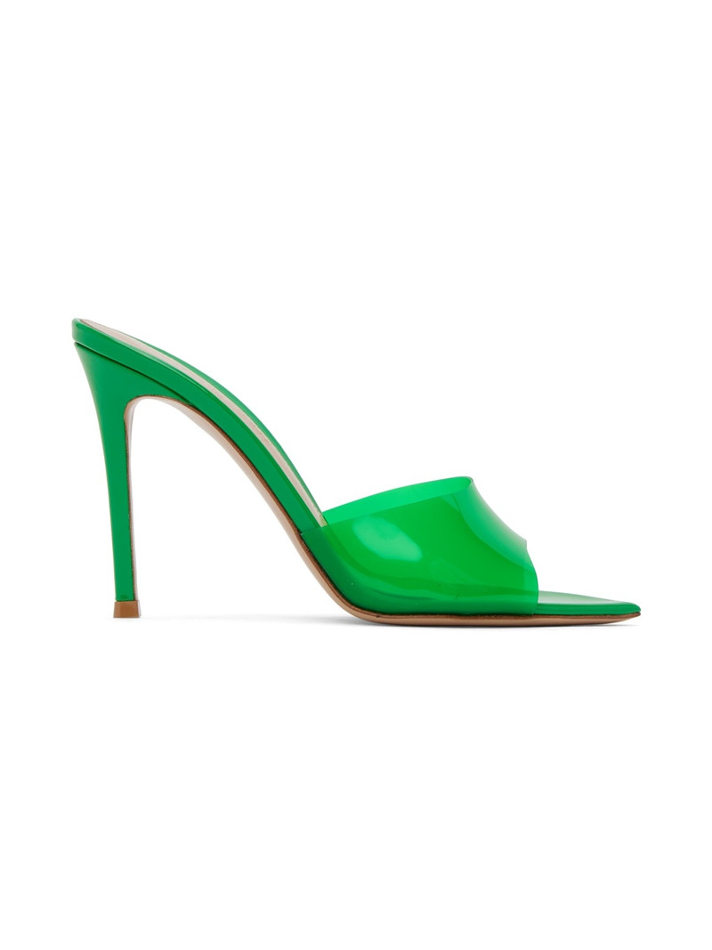 Green Elle Heeled Sandals 1