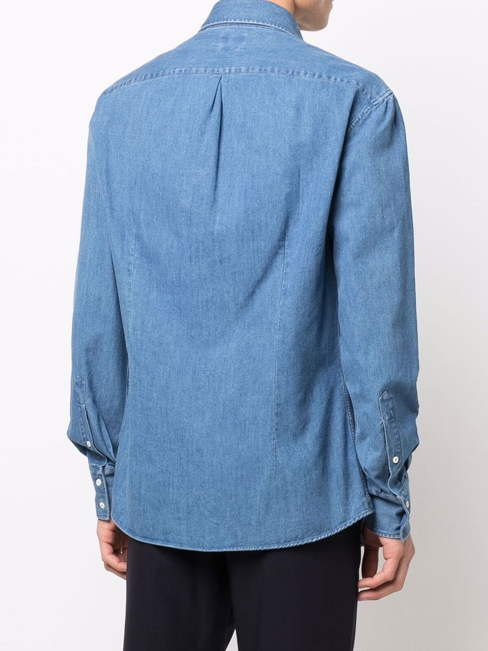 denim long-sleeved shirt - 4