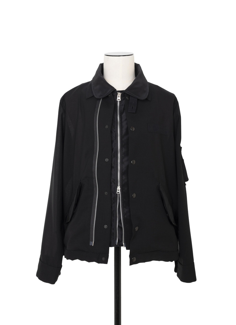 sacai Wool Suiting x Nylon Twill Jacket outlook