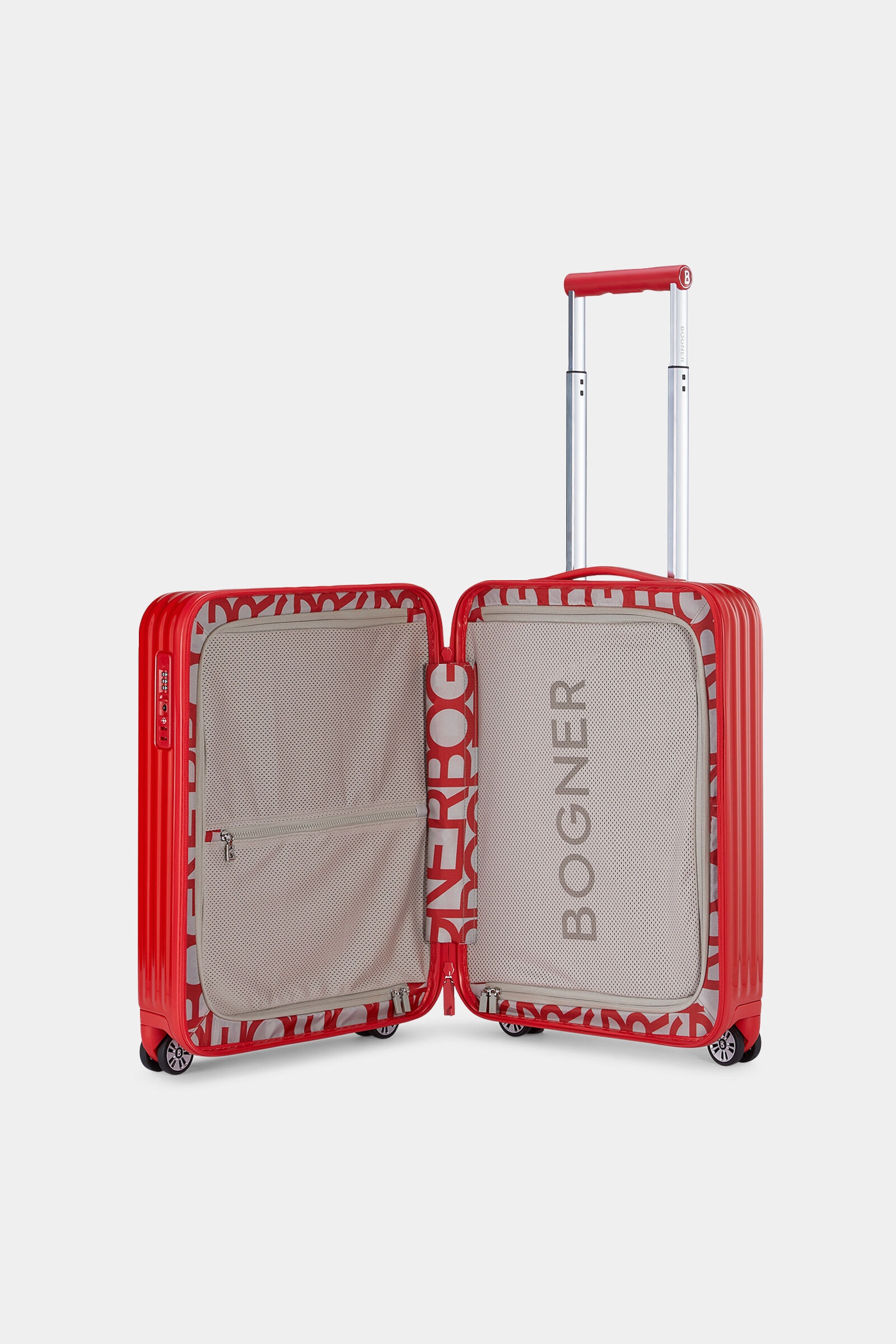 Piz small hard shell suitcase in Red - 5