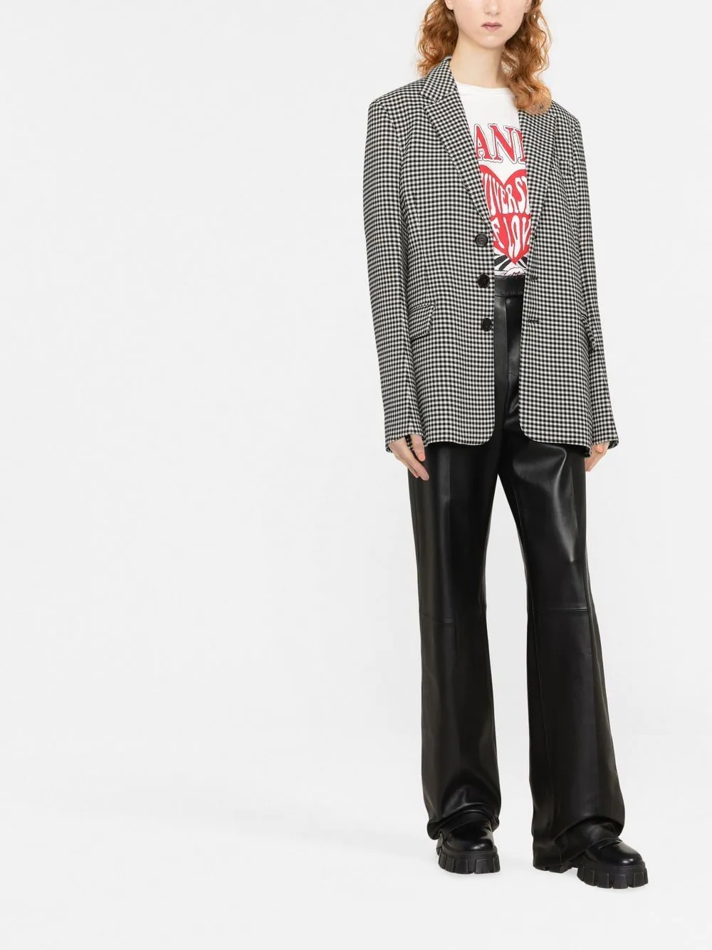 check-pattern blazer - 2