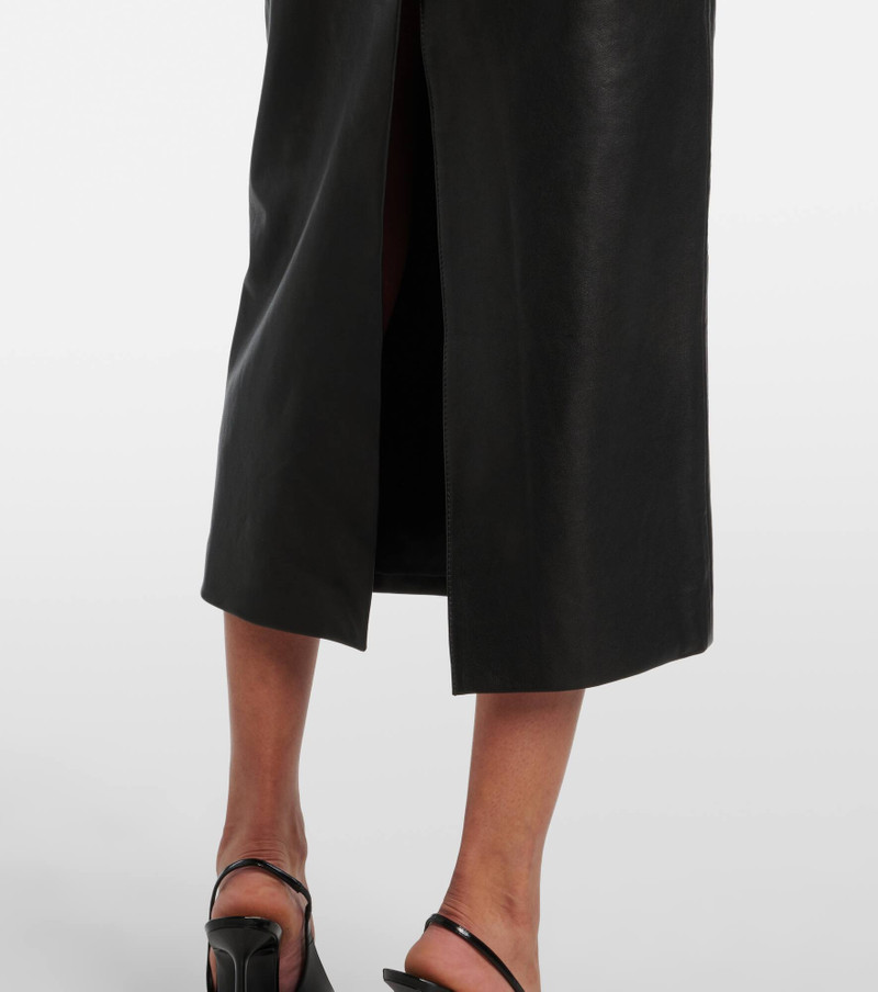 NOUR HAMMOUR Elisse leather pencil skirt outlook