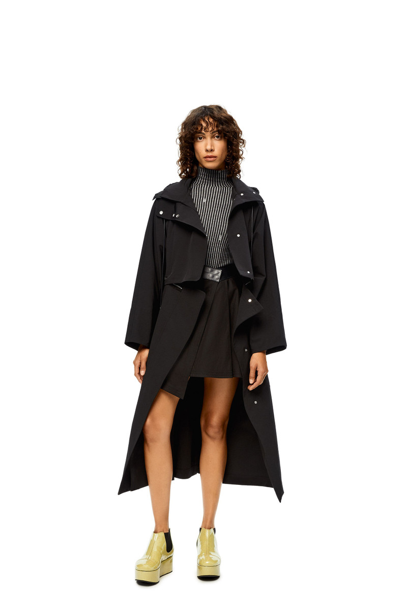 Loewe Wrap mini skirt in cotton and linen outlook