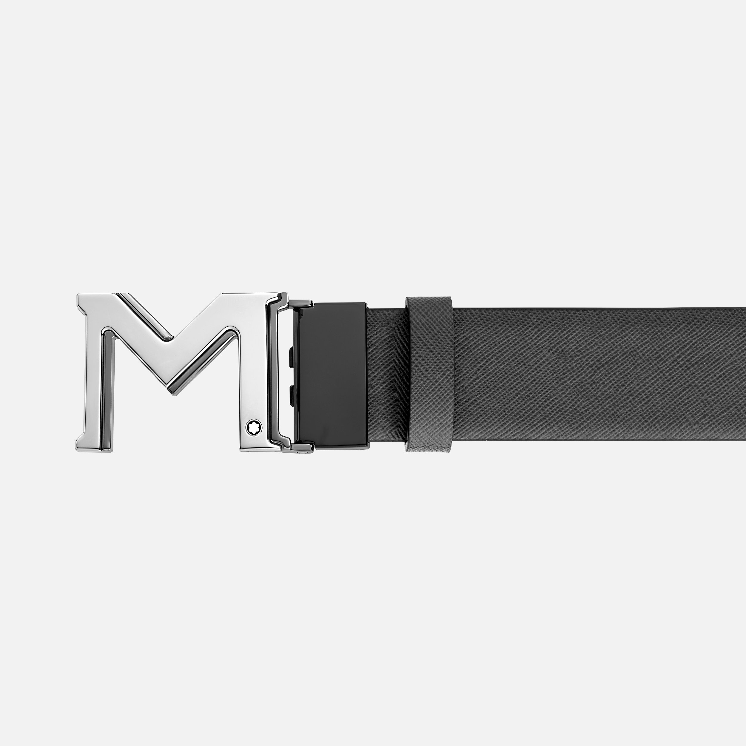 M buckle black/gray 35 mm reversible leather belt - 5