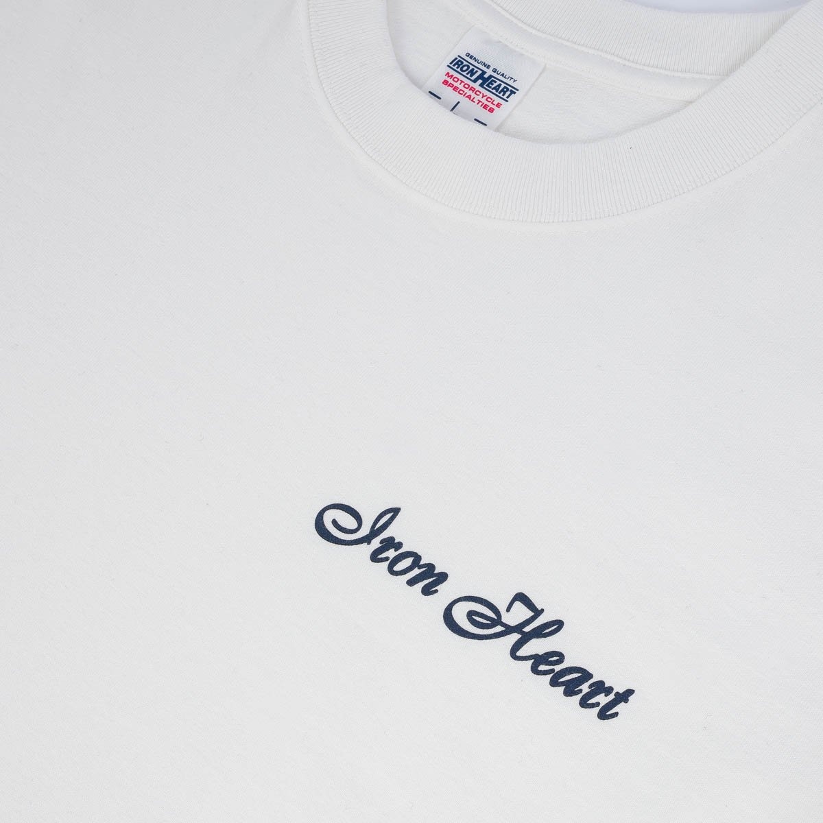 IHTL-2301-WHT 7.5oz Printed Loopwheel Crew Neck Long Sleeved T-Shirt - White - 8